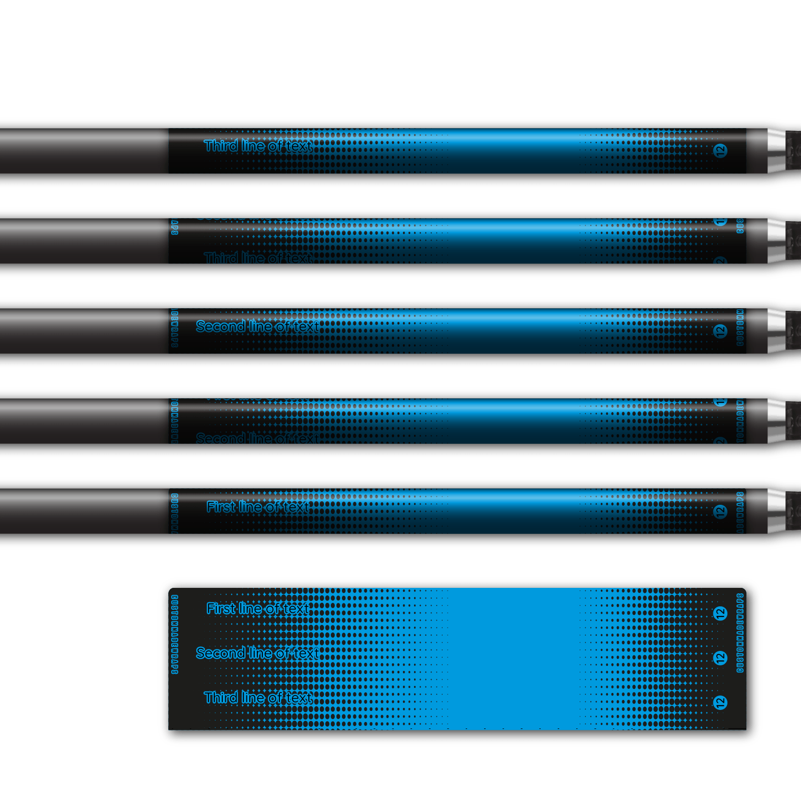 Alternative view of Regular - Gradient Black on Baby Blue