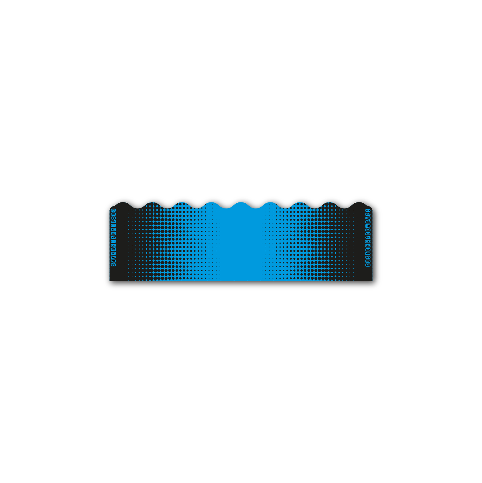 Shorty - Gradient Black on Baby Blue