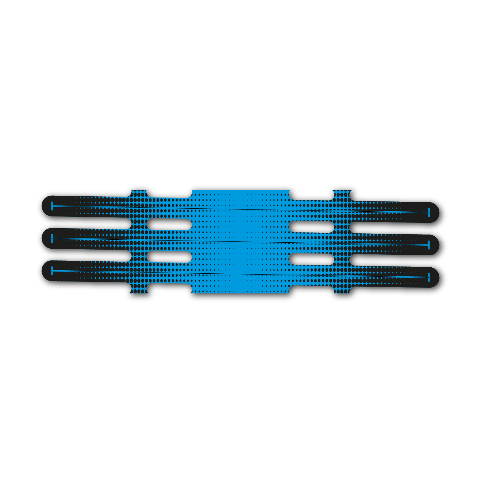 Vortex - Gradient Black on Baby Blue