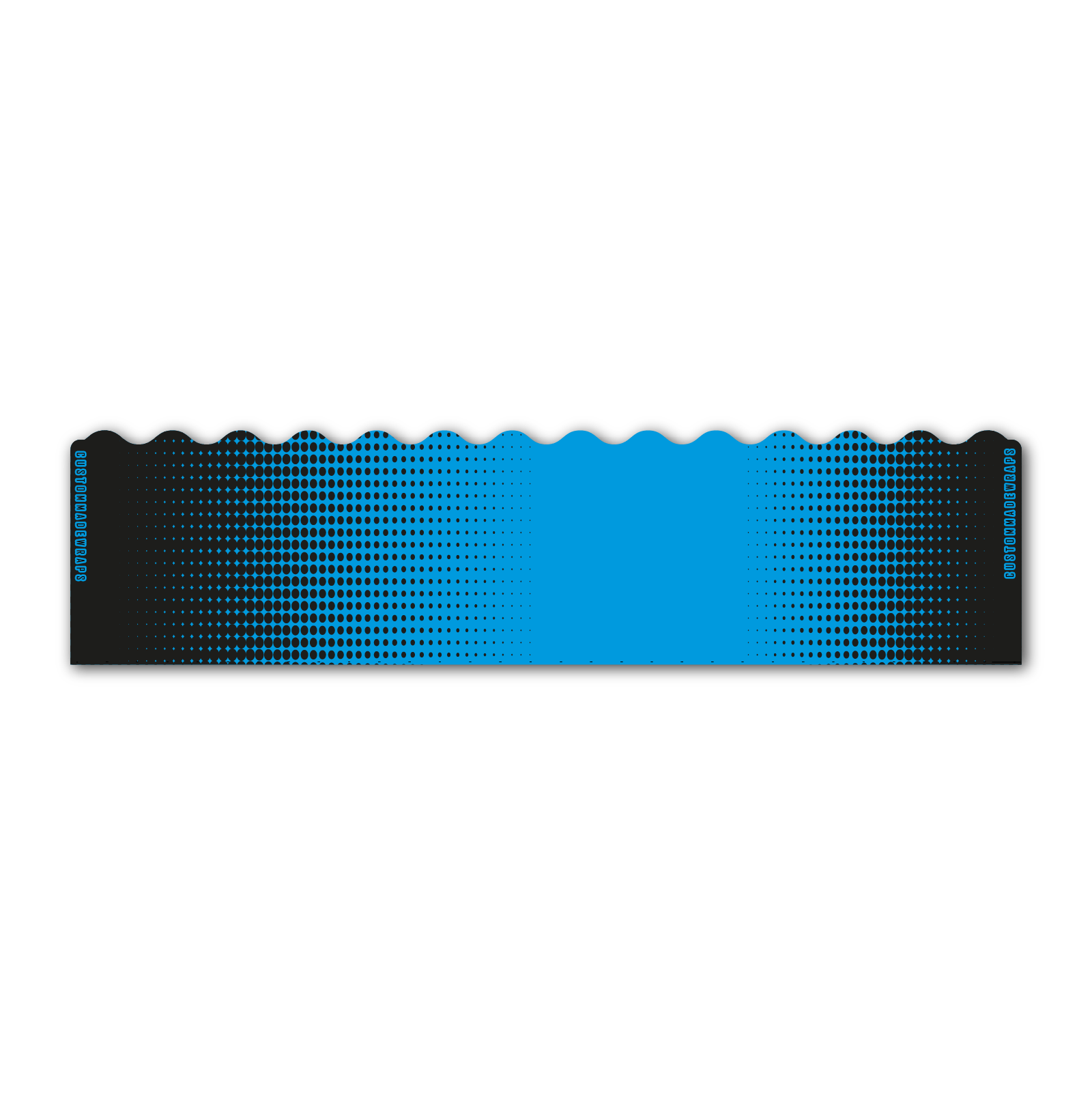 Wave Edge - Gradient Black on Baby Blue
