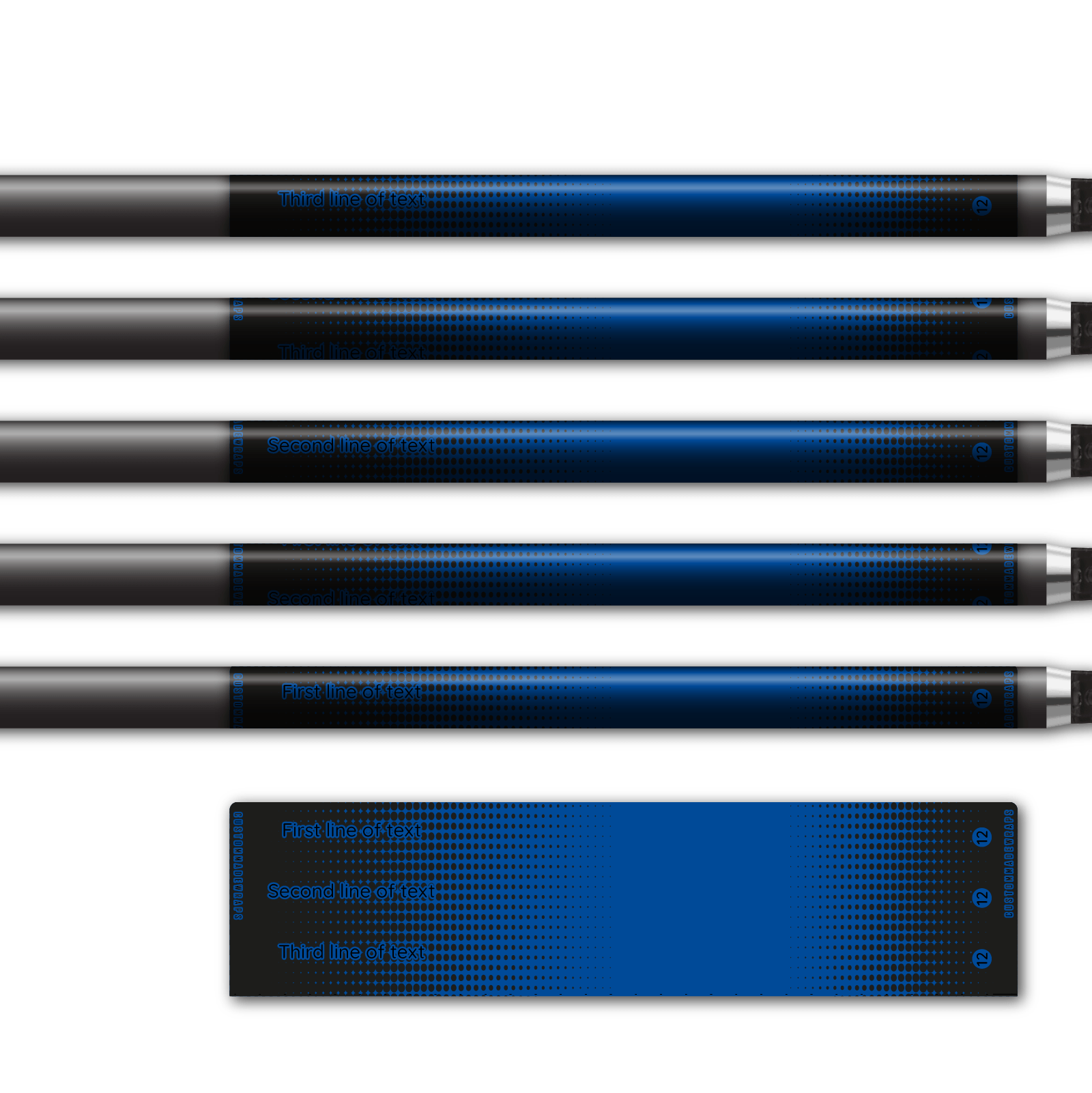 Alternative view of Regular - Gradient Black on Blue