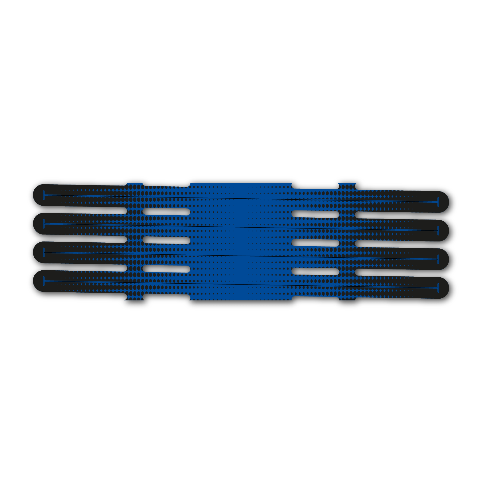 4 fletch Vortex - Gradient Black on Blue