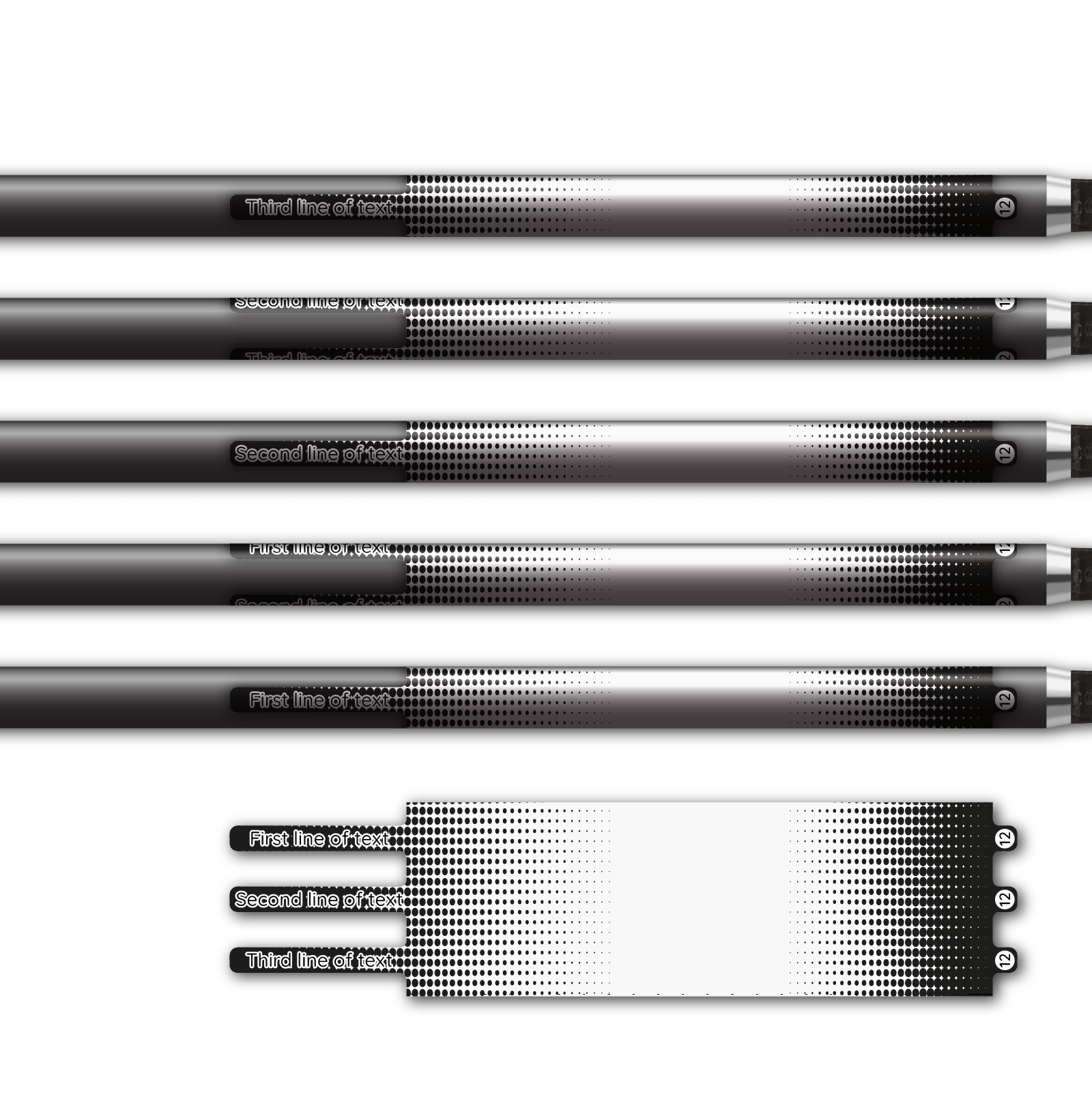 Alternative view of Ultralight - Gradient Black on Frost White