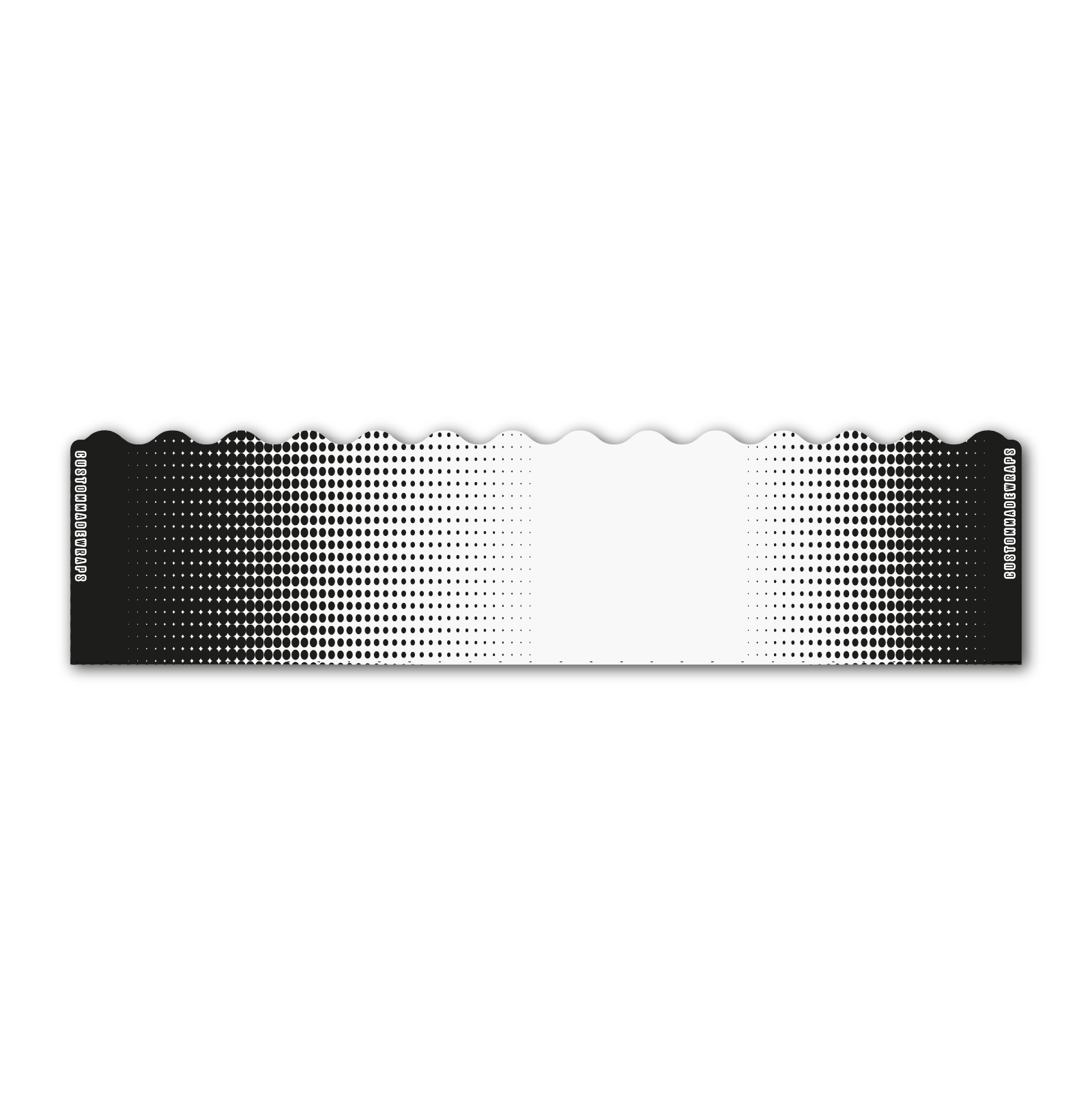 Wave Edge - Gradient Black on Frost White