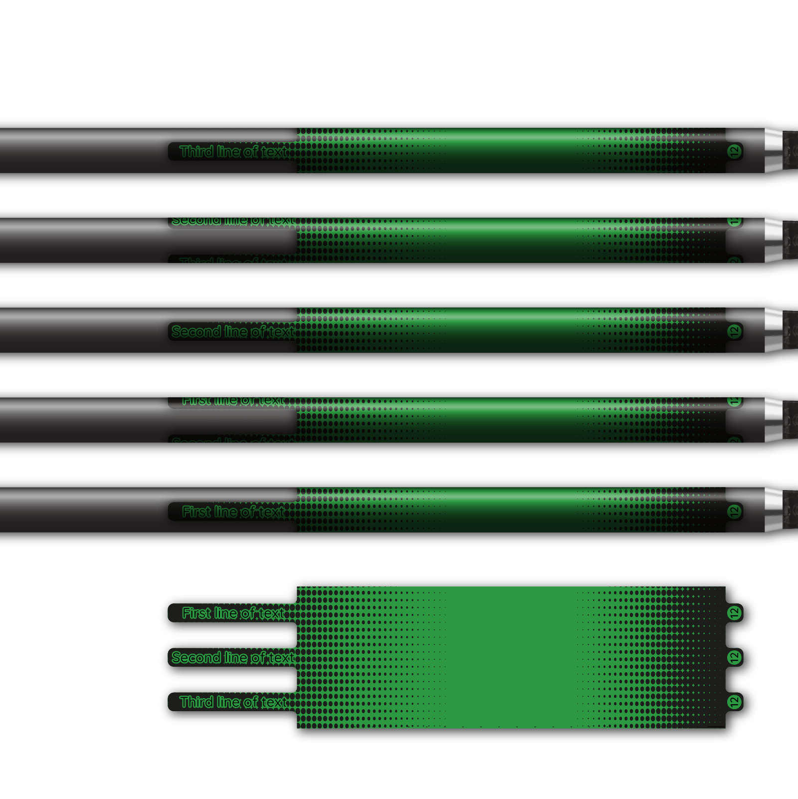 Alternative view of Ultralight - Gradient Black on Green