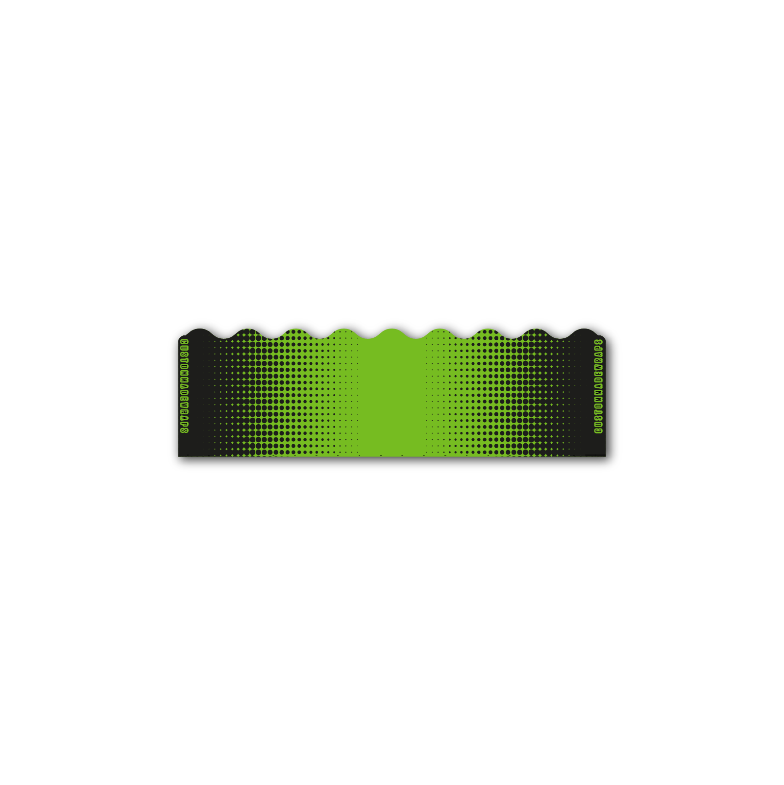 Shorty - Gradient Black on Lime Green