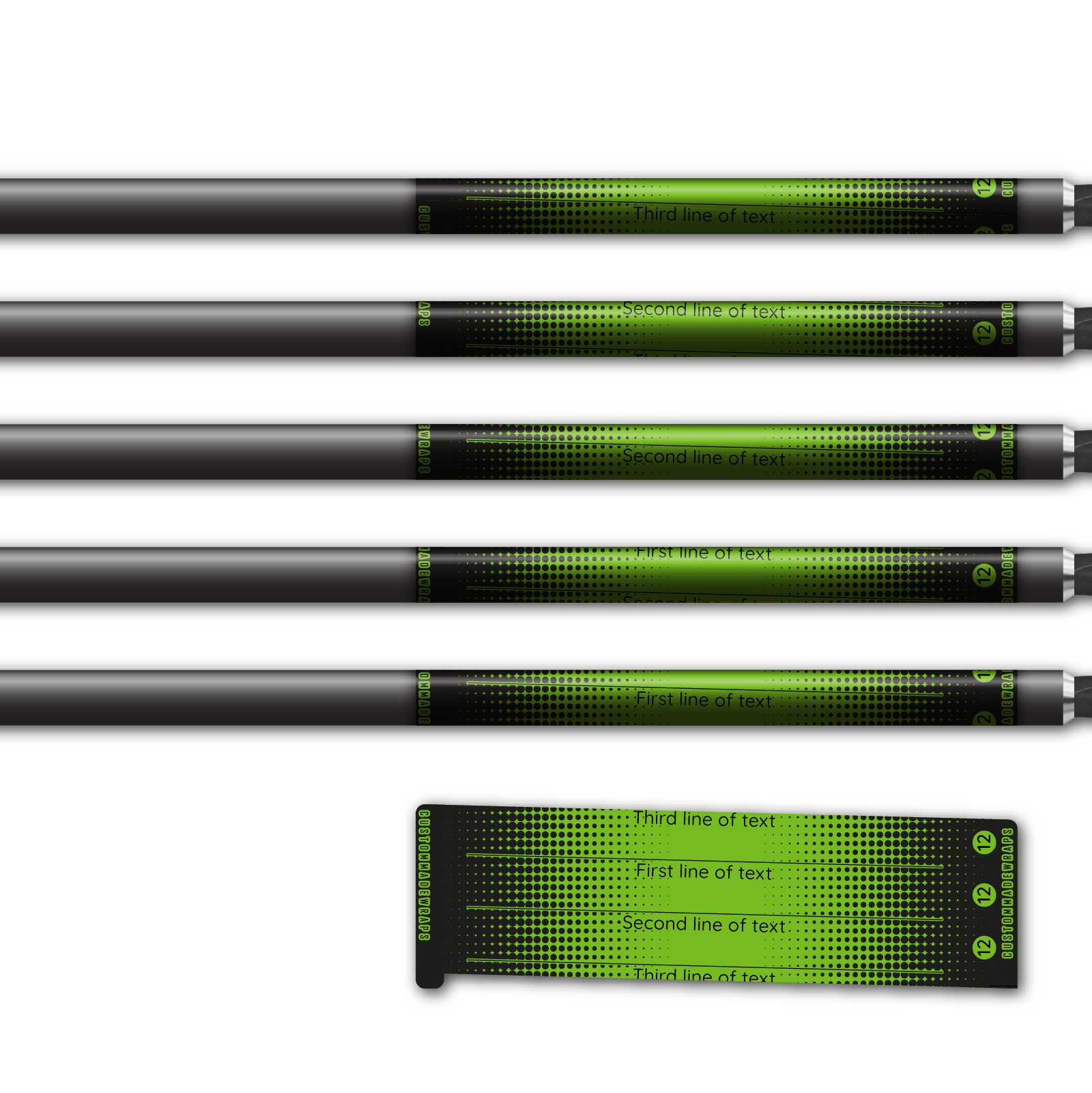Alternative view of Spin Elite - Gradient Black on Lime Green