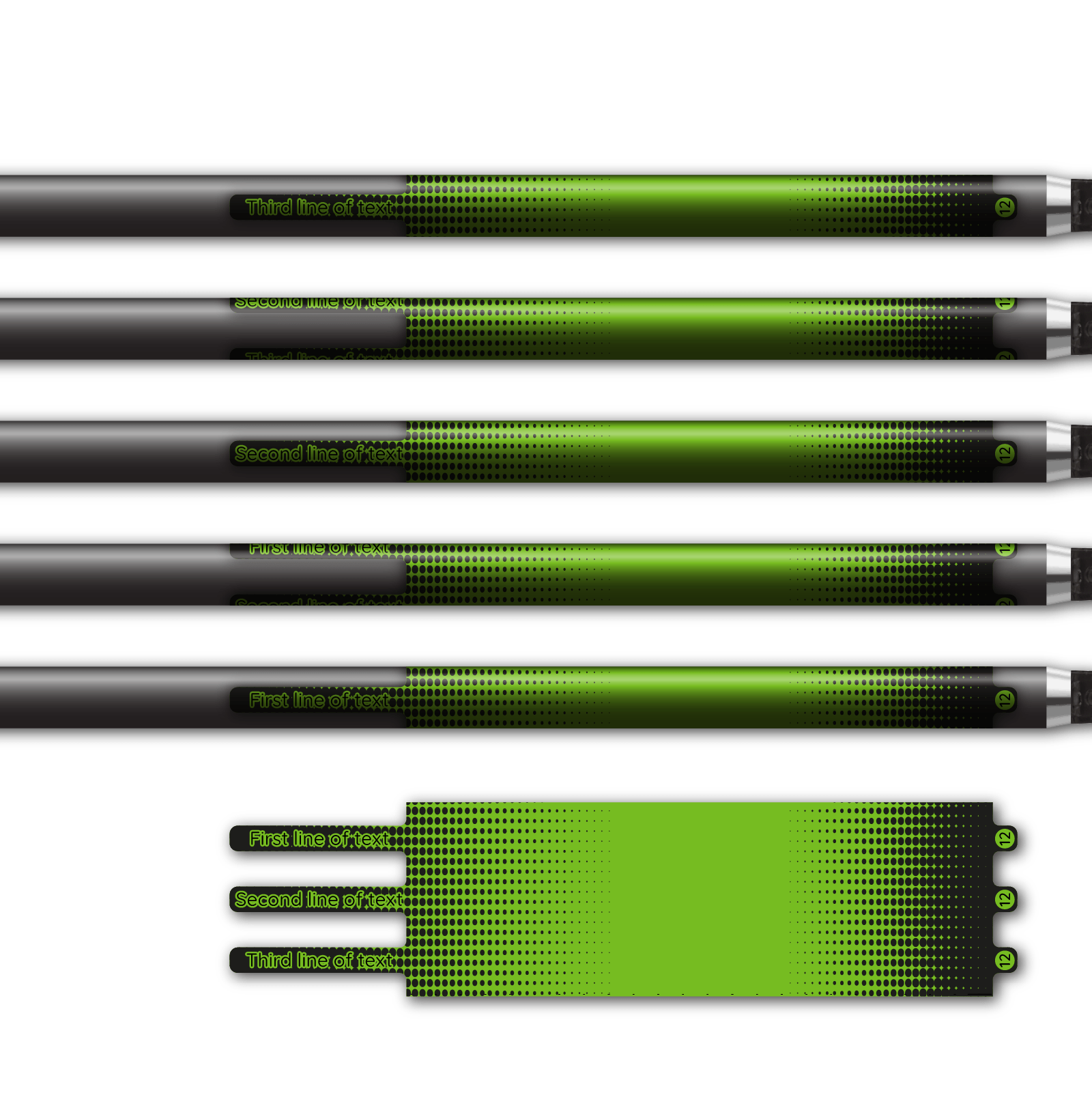 Alternative view of Ultralight - Gradient Black on Lime Green