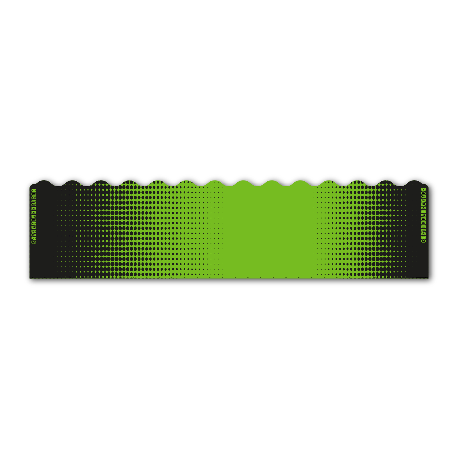 Wave Edge - Gradient Black on Lime Green