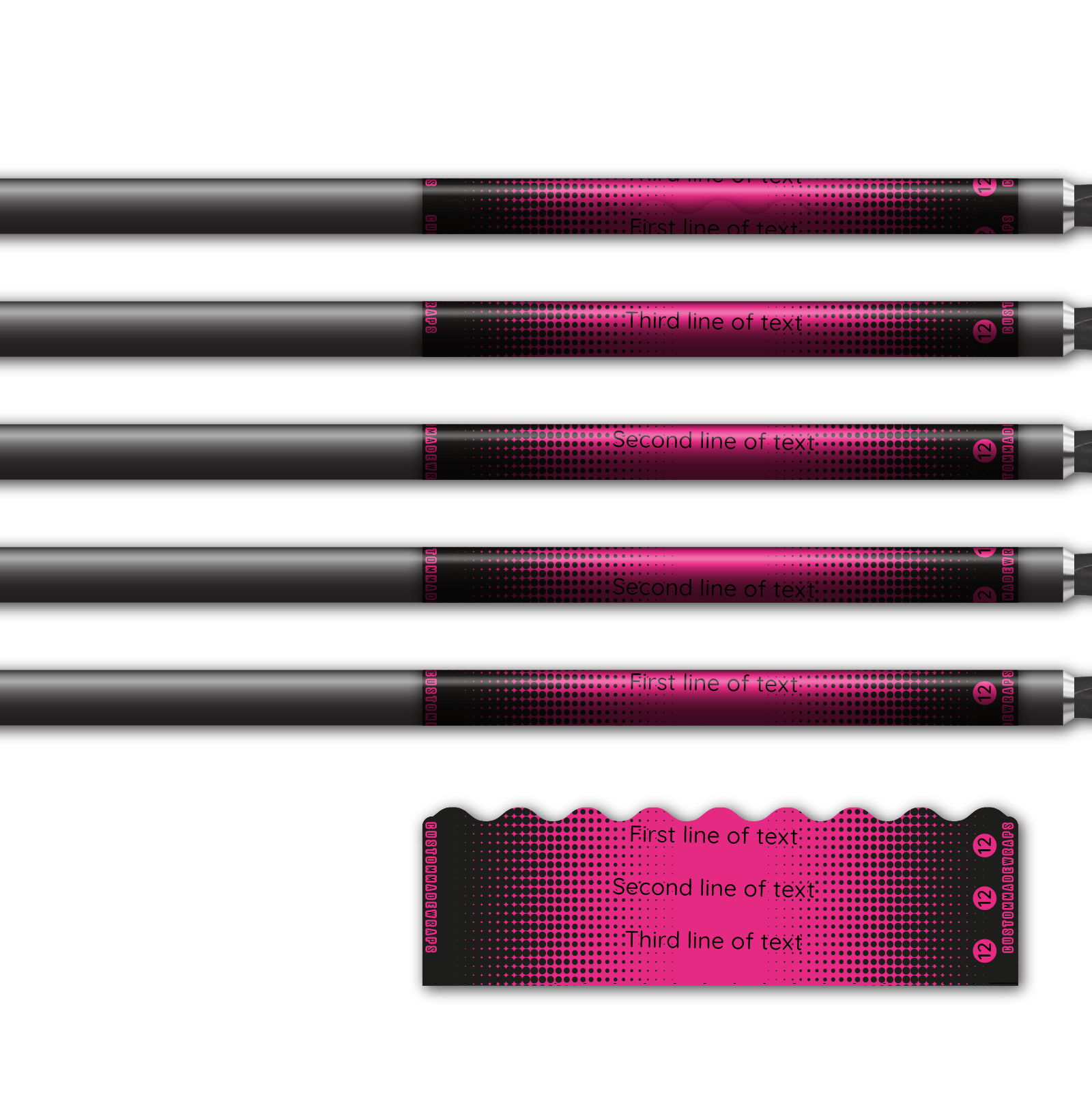 Alternative view of Shorty - Gradient Black on Magenta