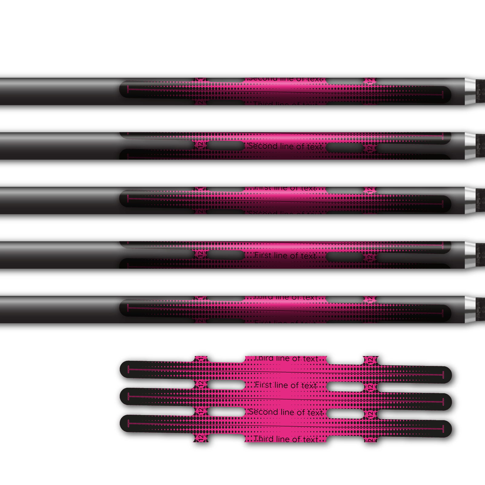 Alternative view of Vortex - Gradient Black on Magenta