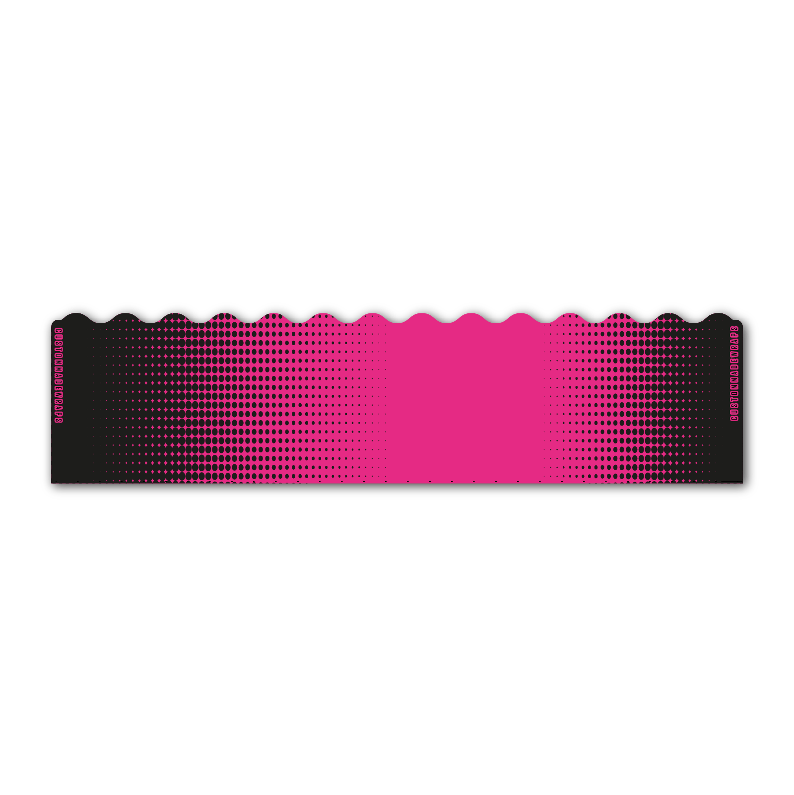 Wave Edge - Gradient Black on Magenta