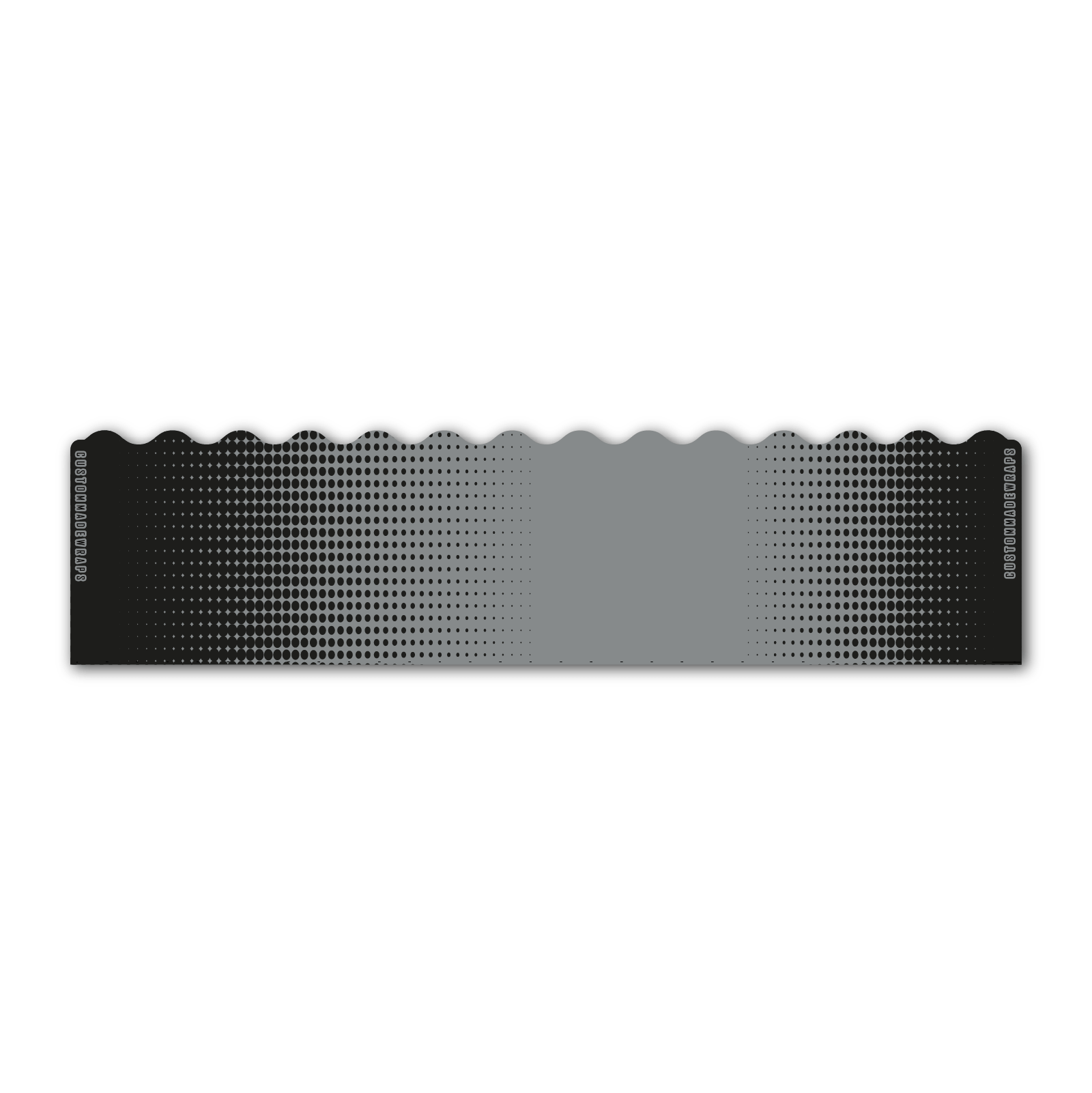Wave Edge - Gradient Black on Mercury Grey