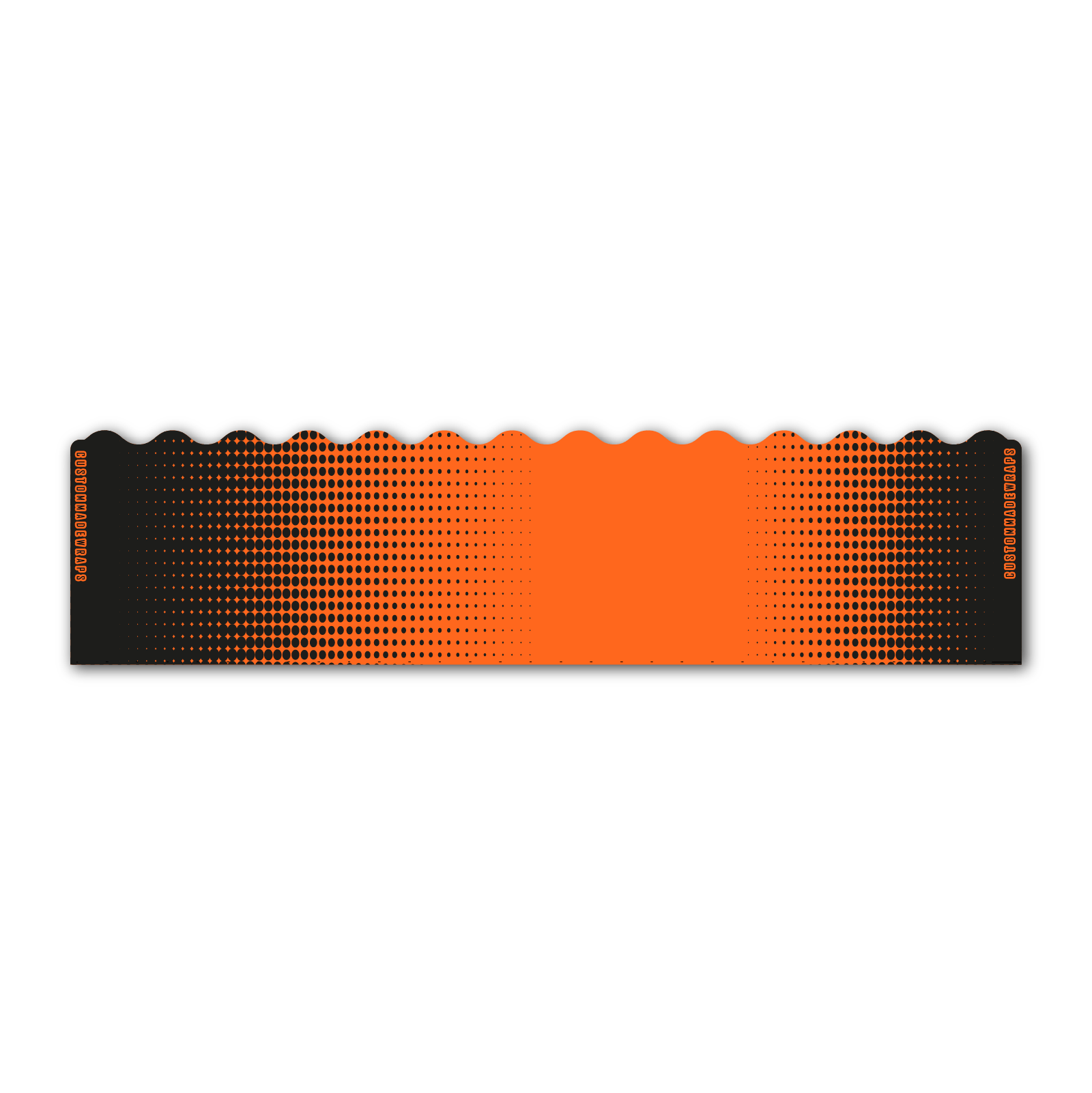Wave Edge - Gradient Black on Orange
