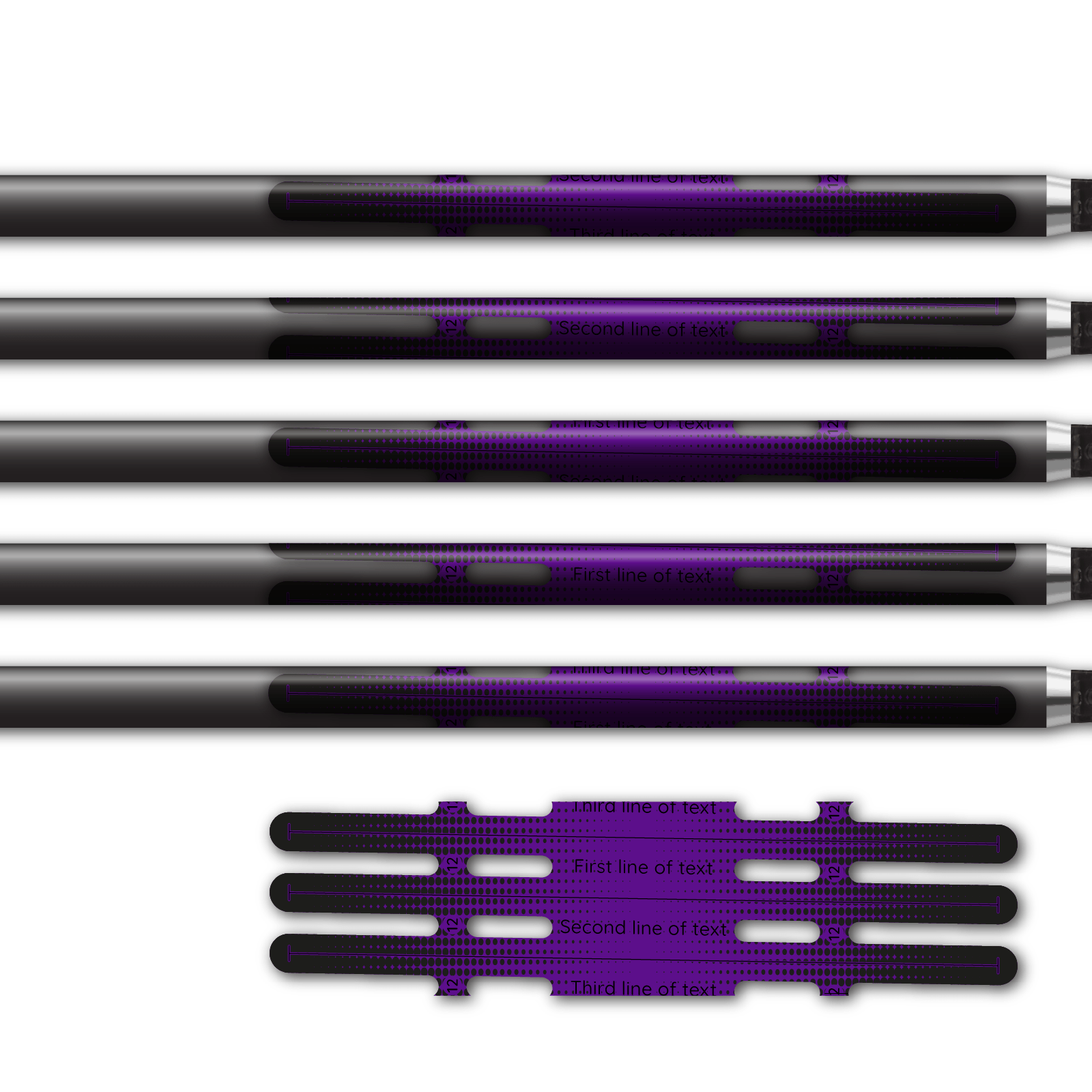 Alternative view of Vortex - Gradient Black on Purple