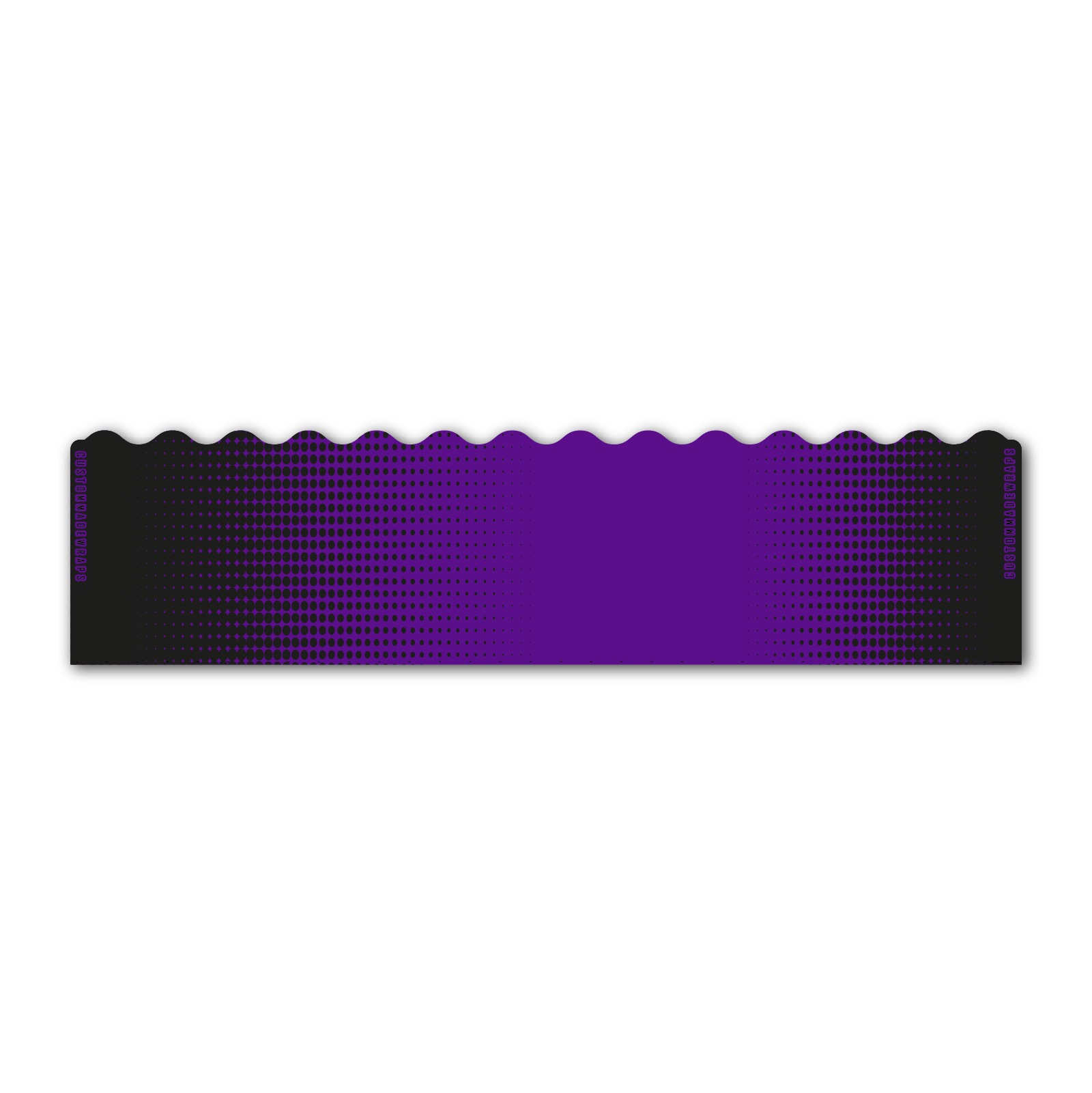 Wave Edge - Gradient Black on Purple