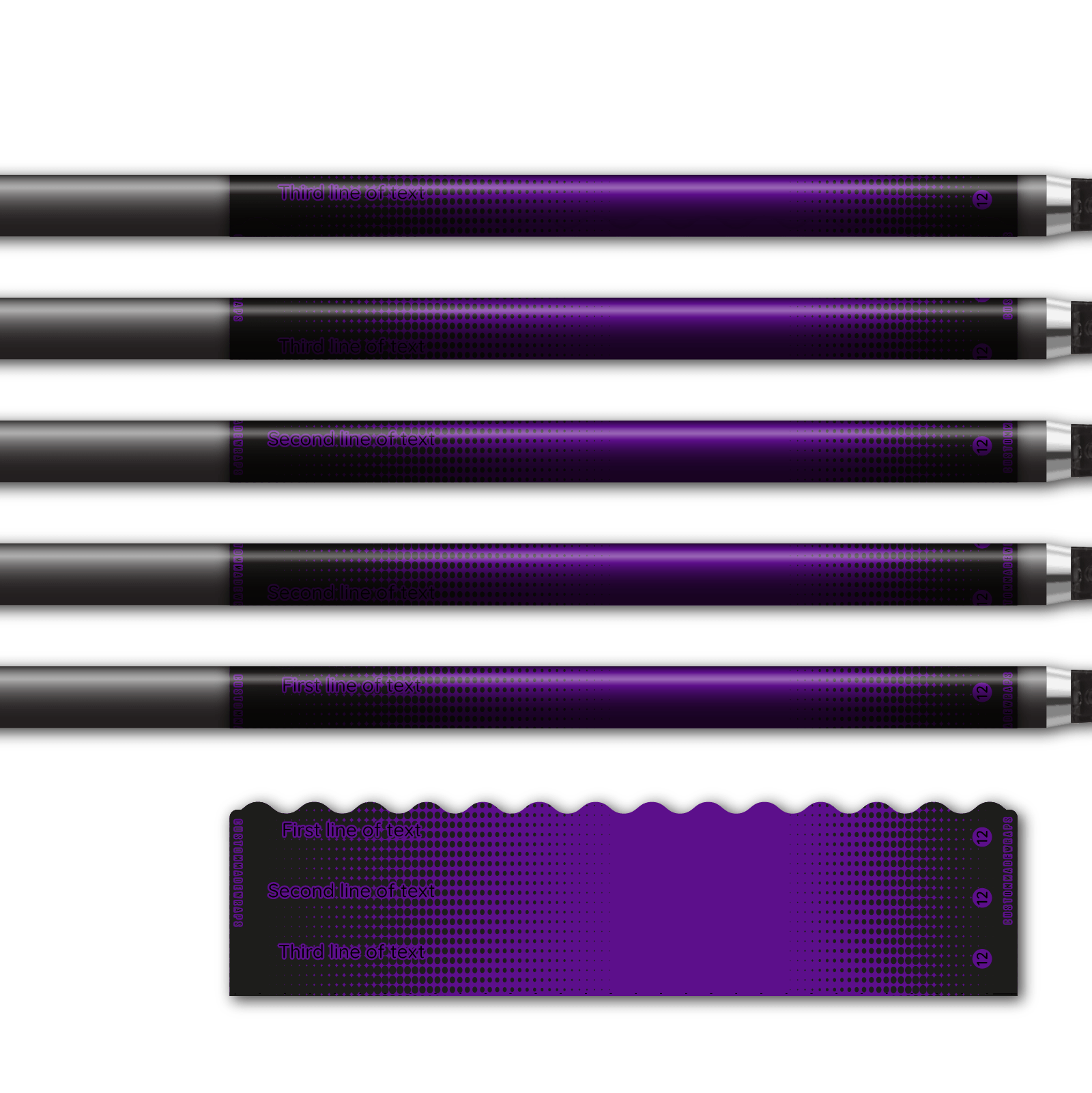 Alternative view of Wave Edge - Gradient Black on Purple