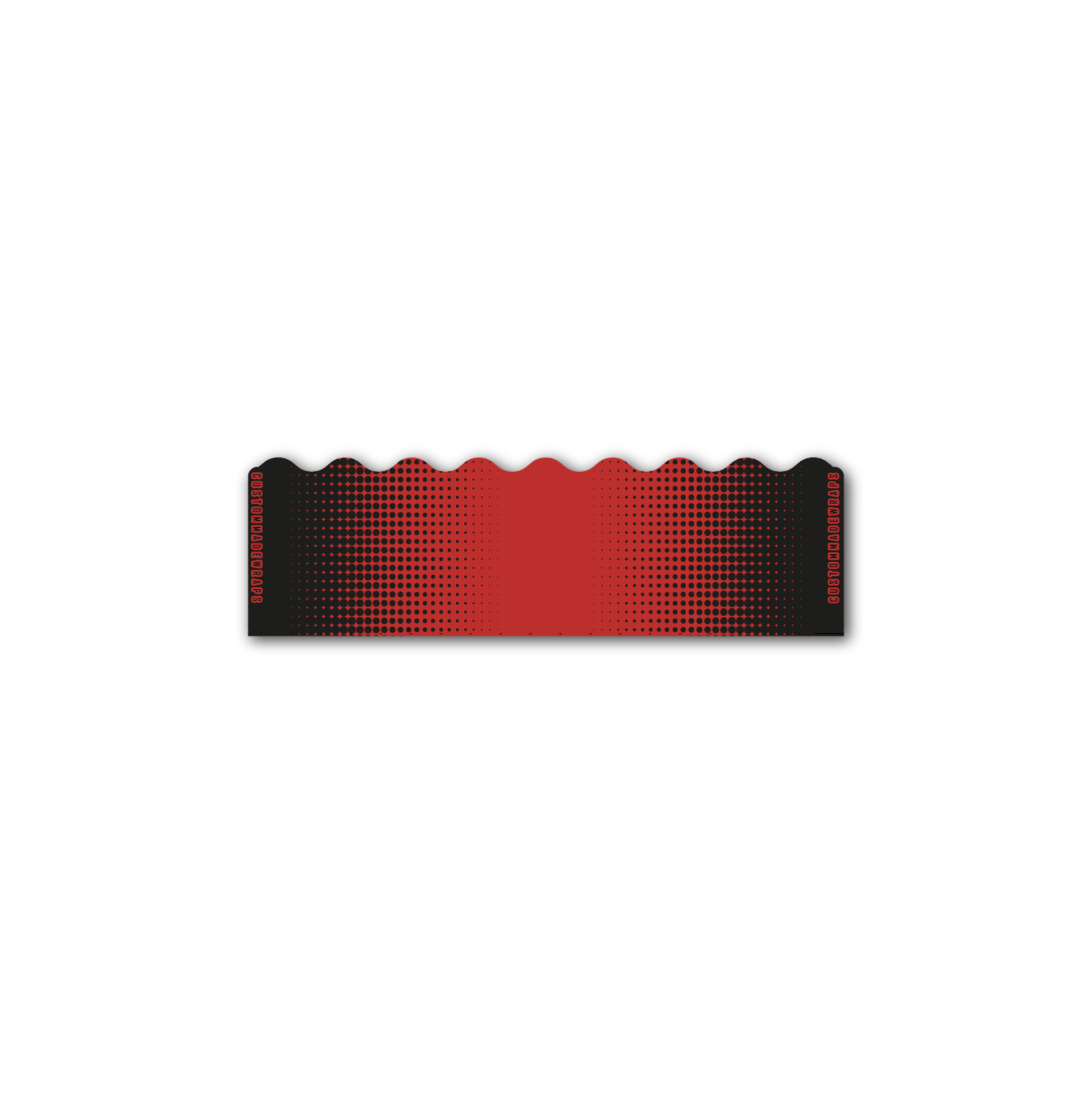 Shorty - Gradient Black on Red