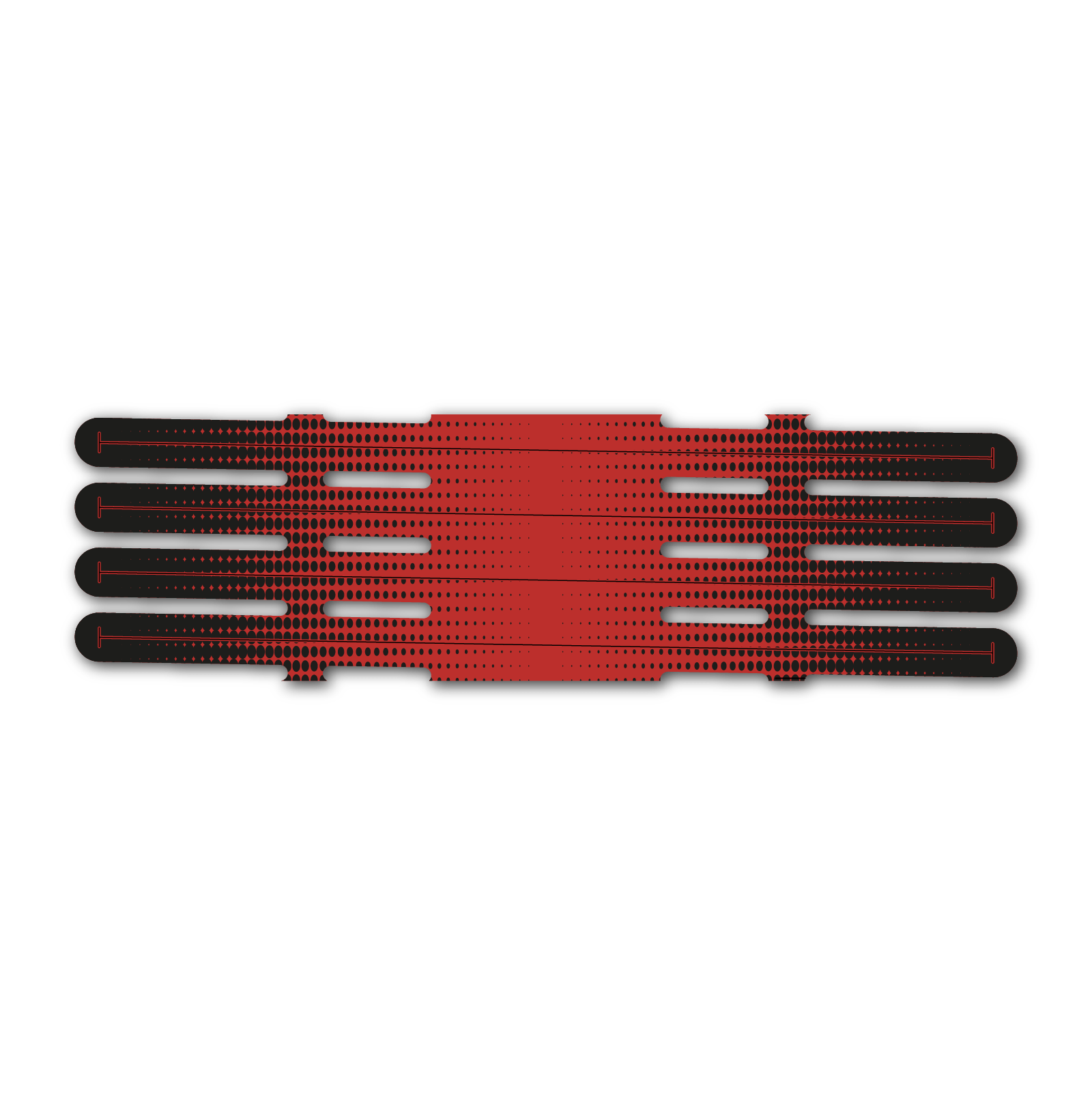 4 fletch Vortex - Gradient Black on Red