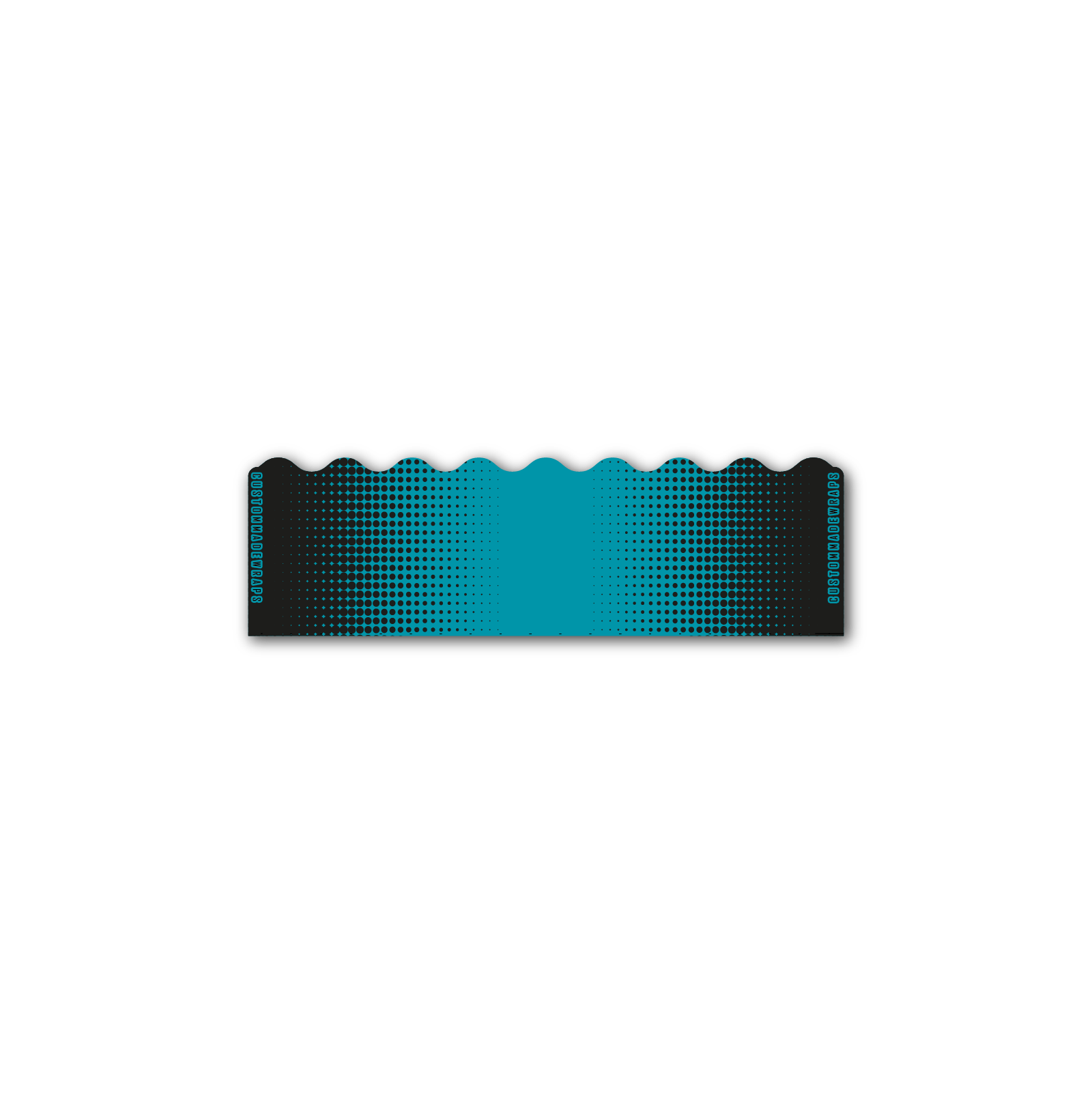 Shorty - Gradient Black on Teal