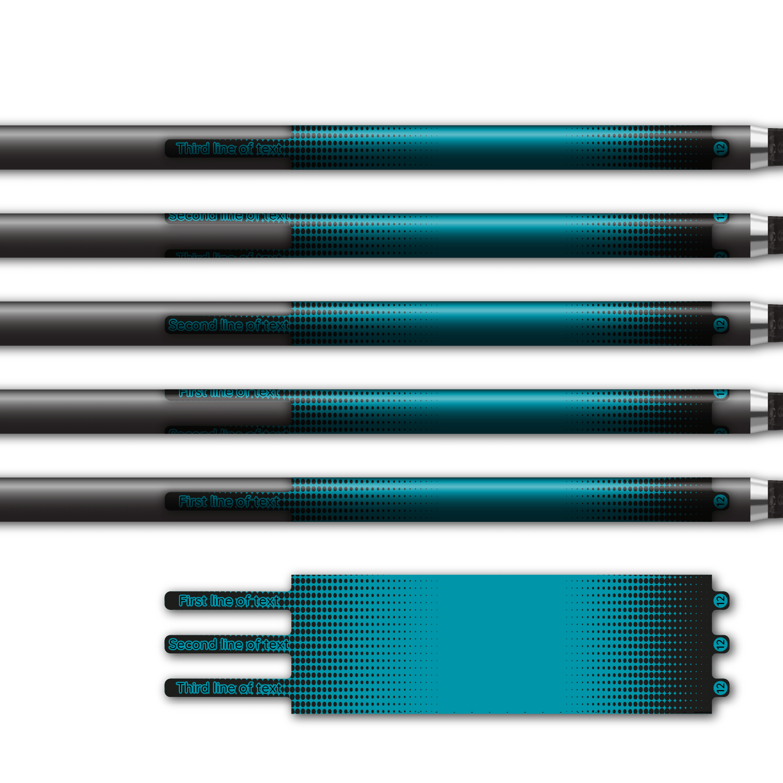 Alternative view of Ultralight - Gradient Black on Teal