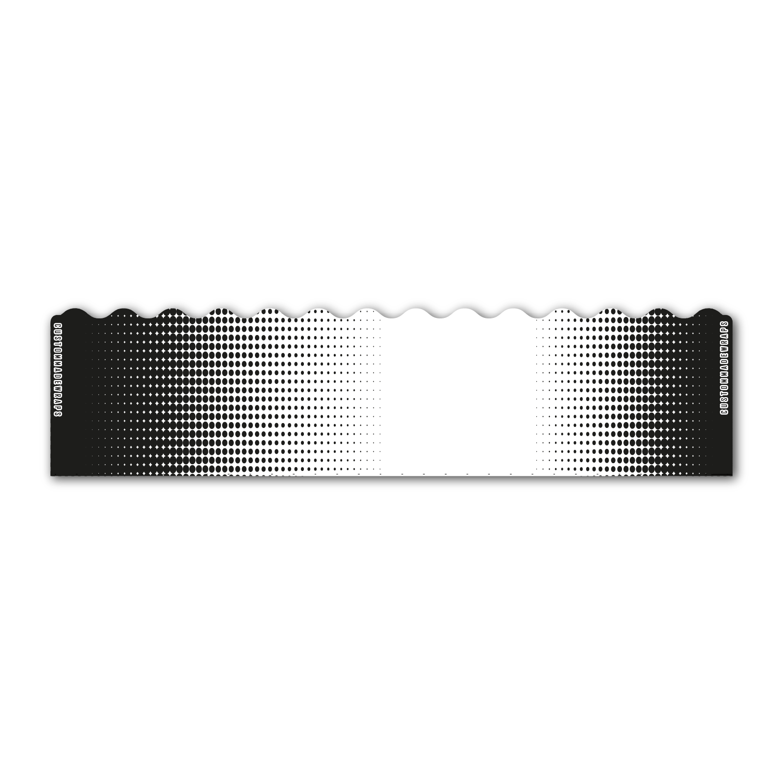 Wave Edge - Gradient Black on White