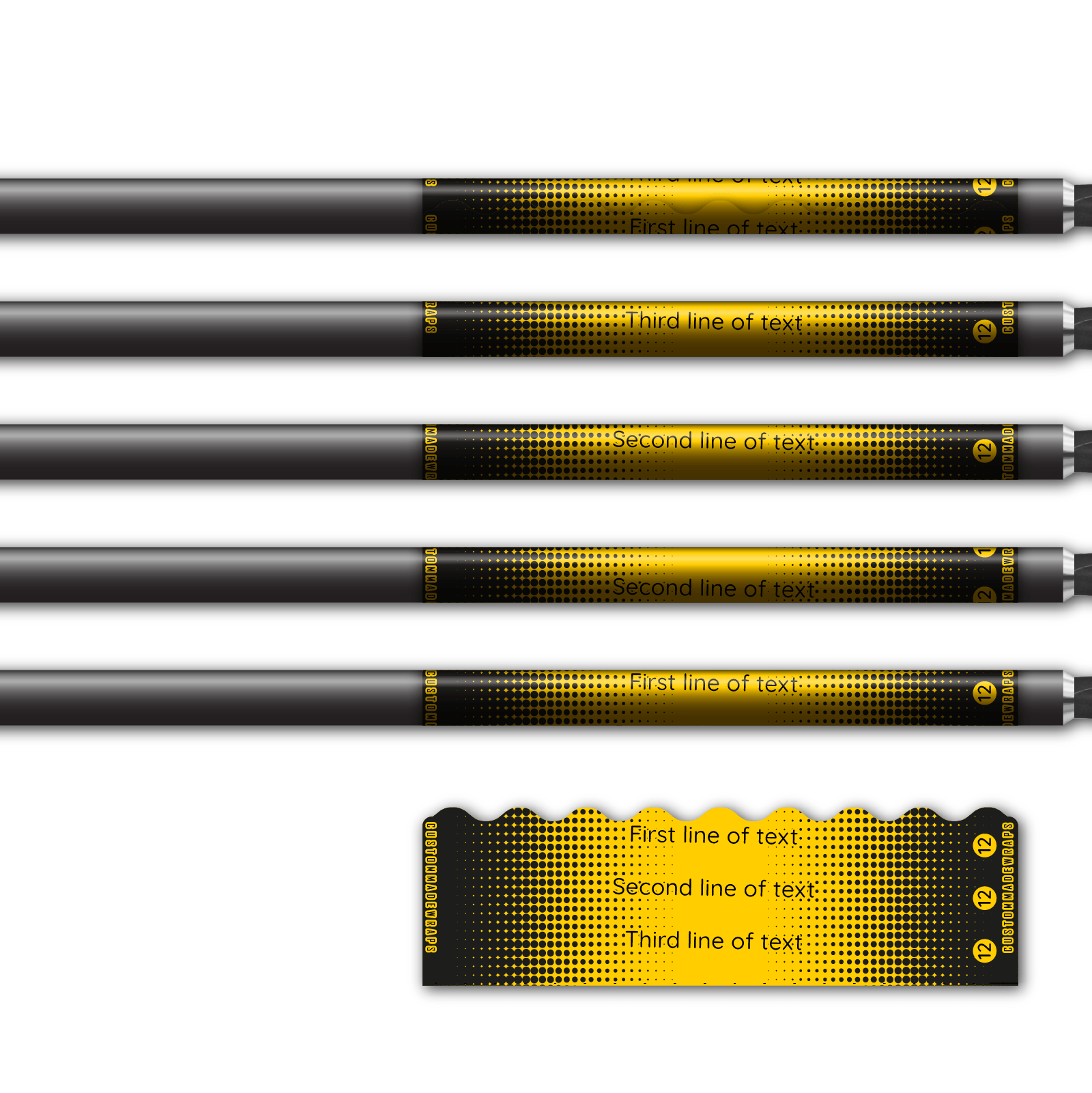 Alternative view of Shorty - Gradient Black on Yellow