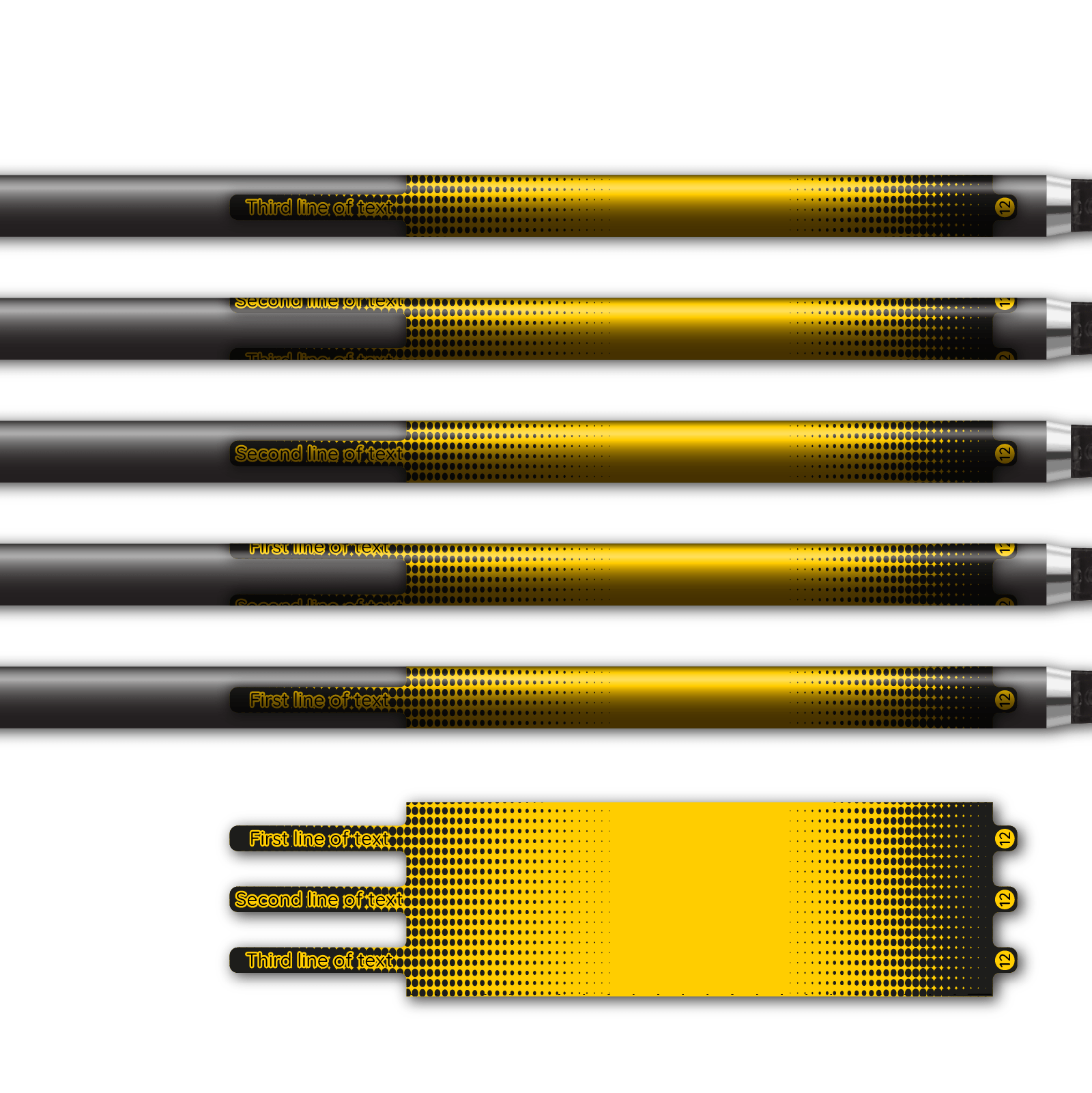 Alternative view of Ultralight - Gradient Black on Yellow