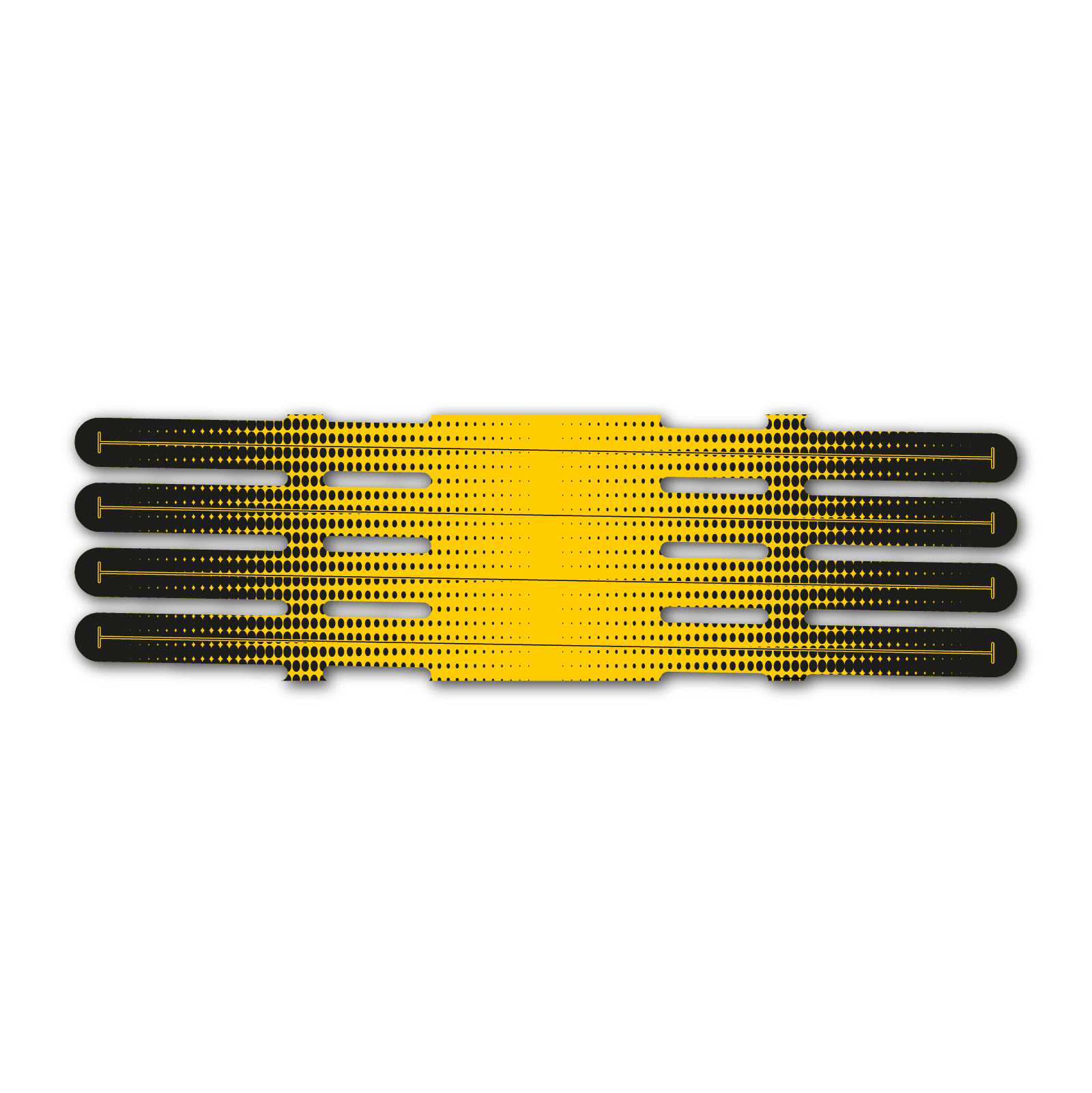 4 fletch Vortex - Gradient Black on Yellow