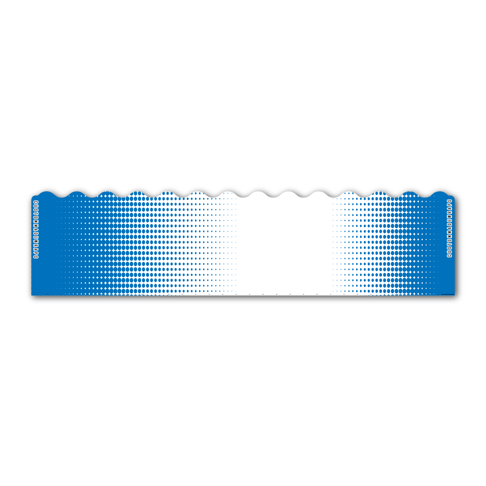 Wave Edge - Gradient Blue on White