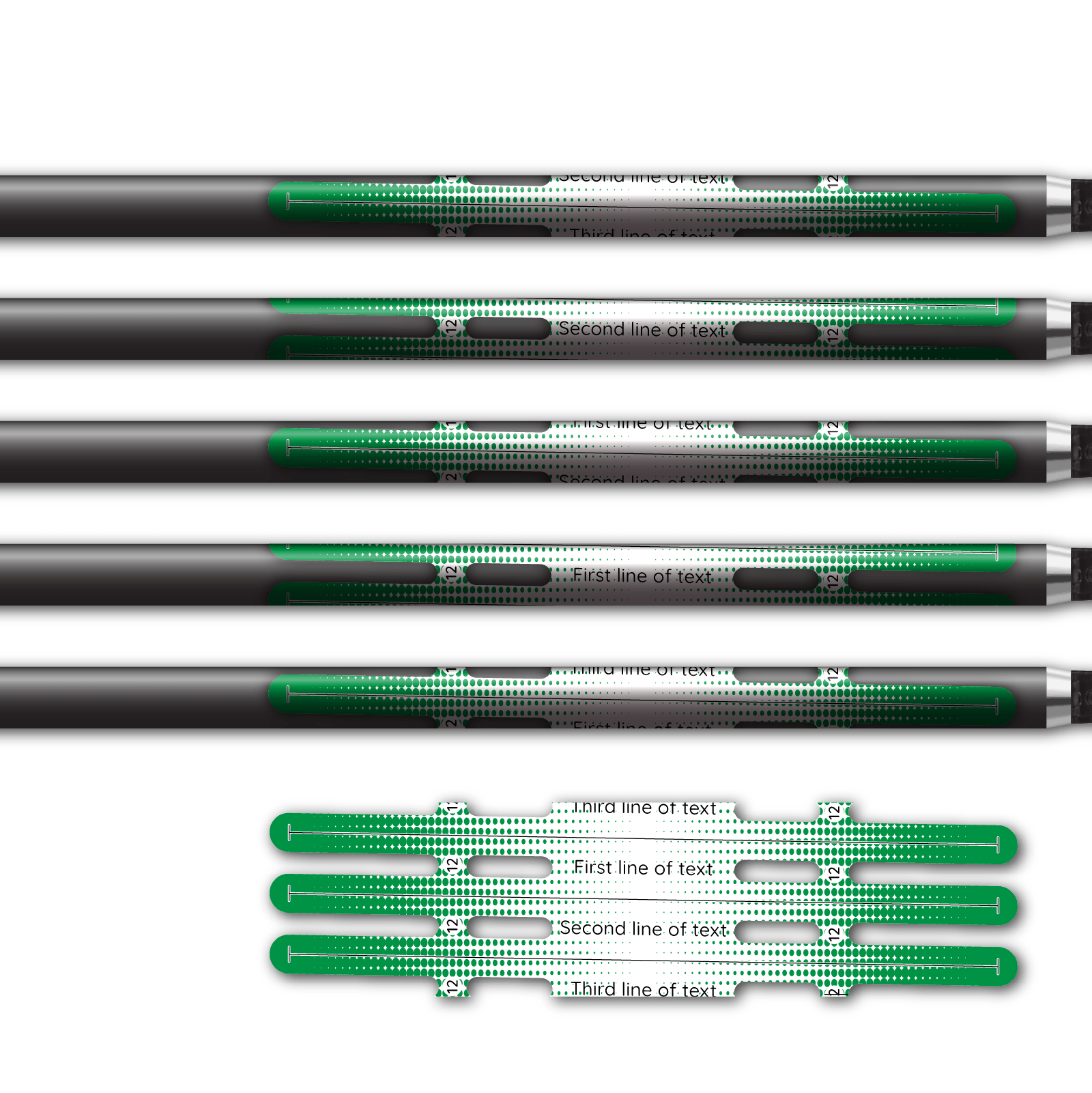 Alternative view of Vortex - Gradient Green on White