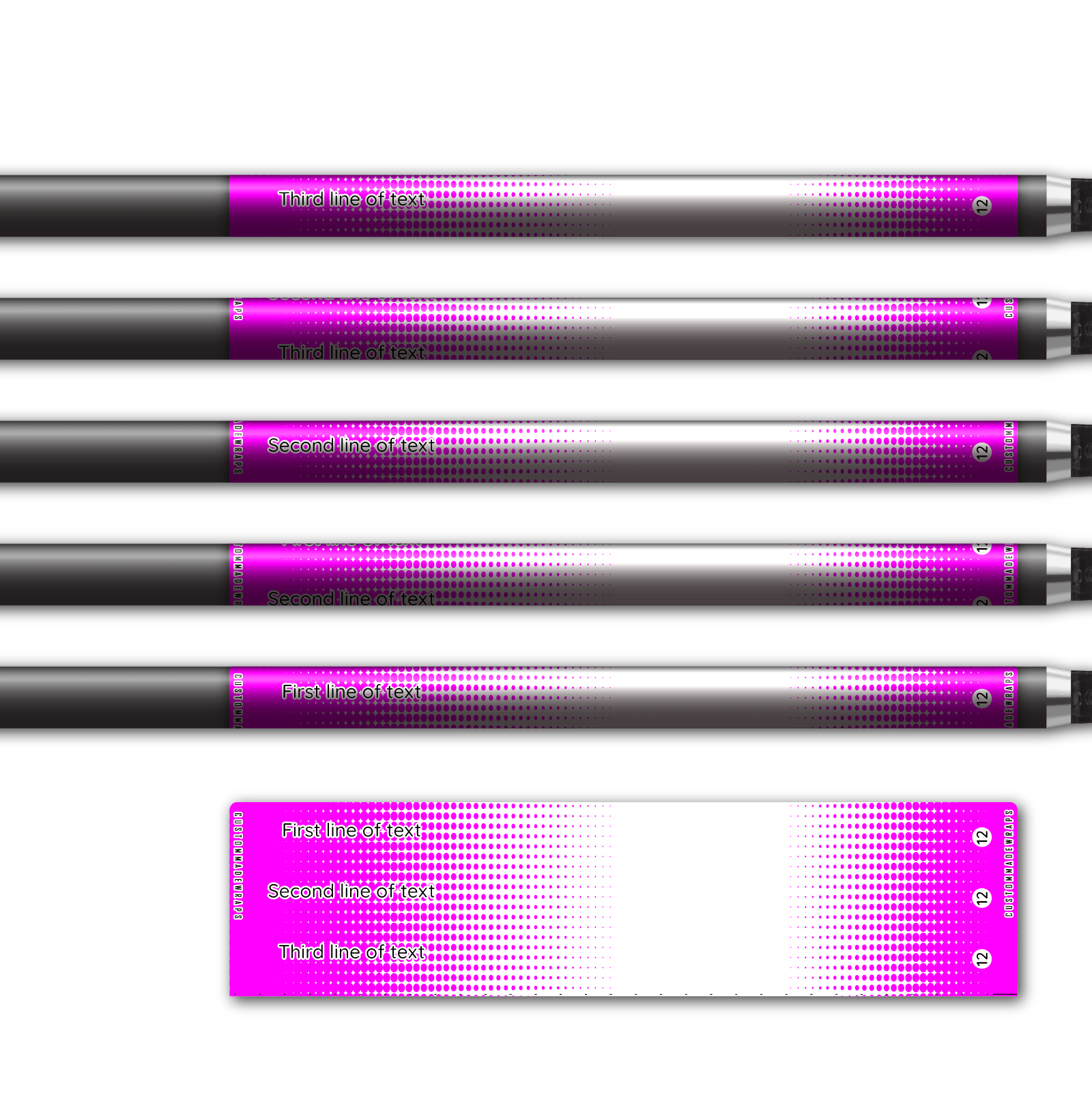 Alternative view of Regular - Gradient Magenta on White