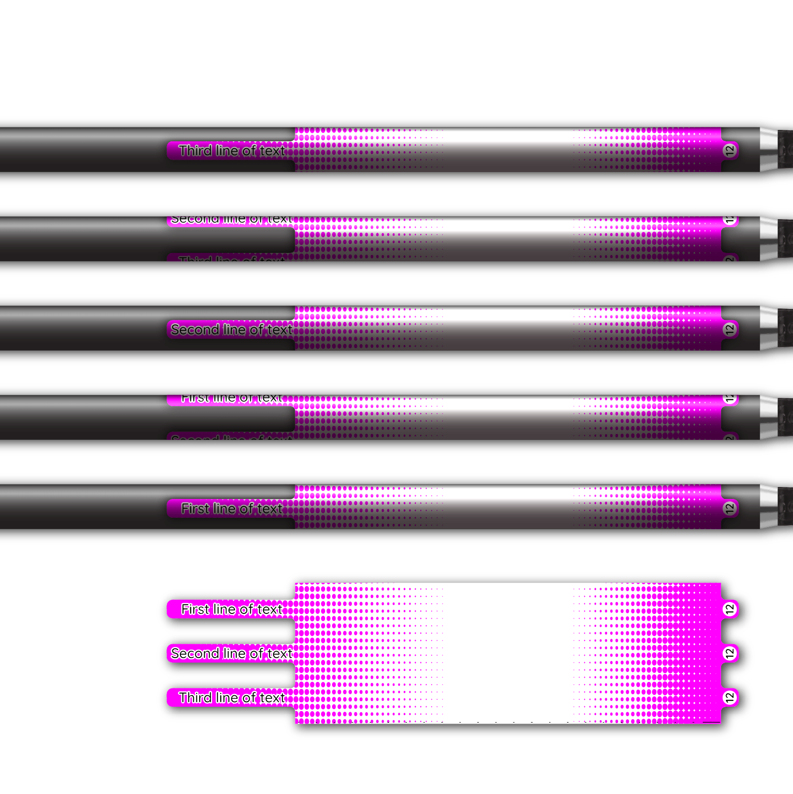 Alternative view of Ultralight - Gradient Magenta on White