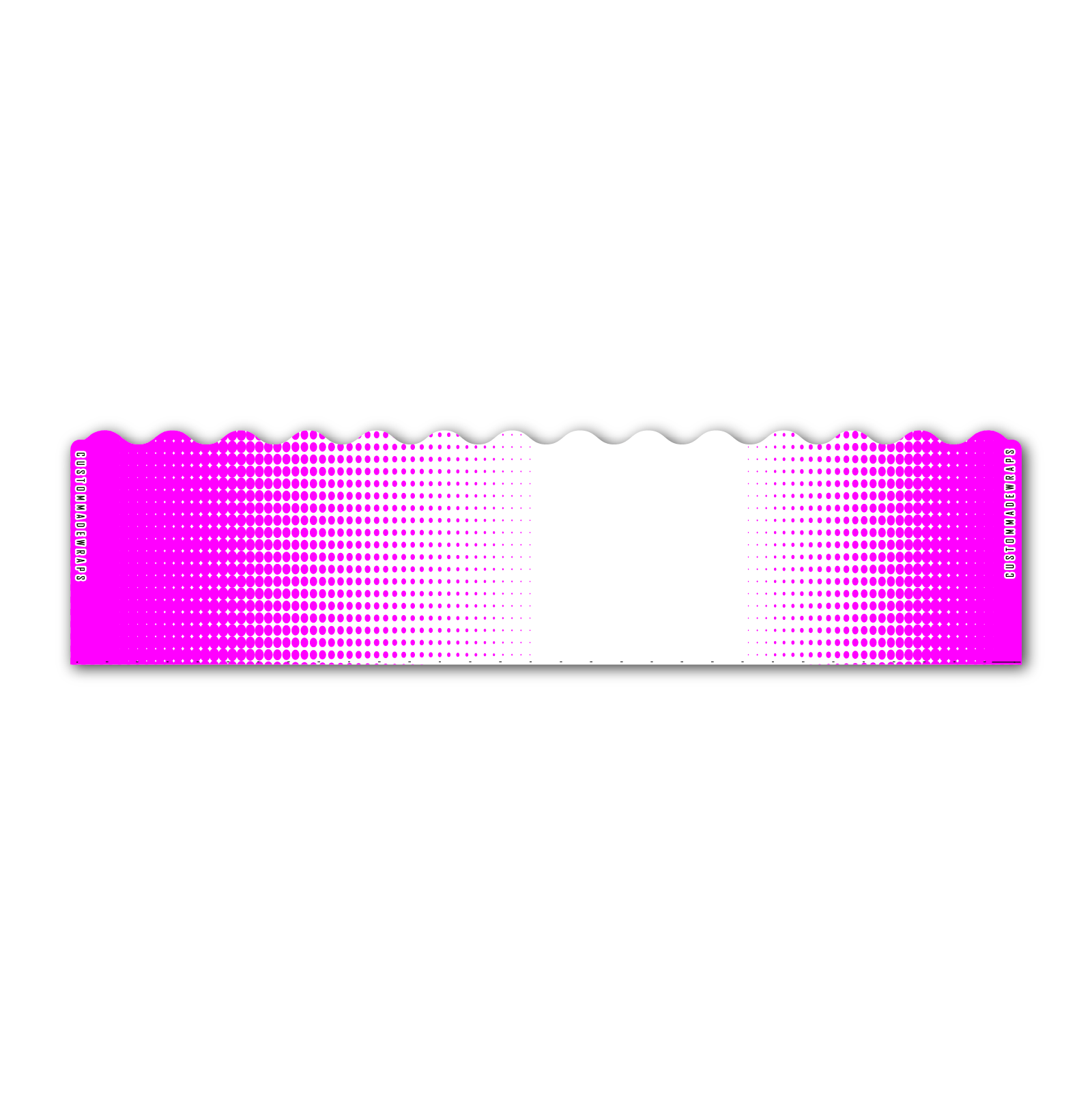Wave Edge - Gradient Magenta on White