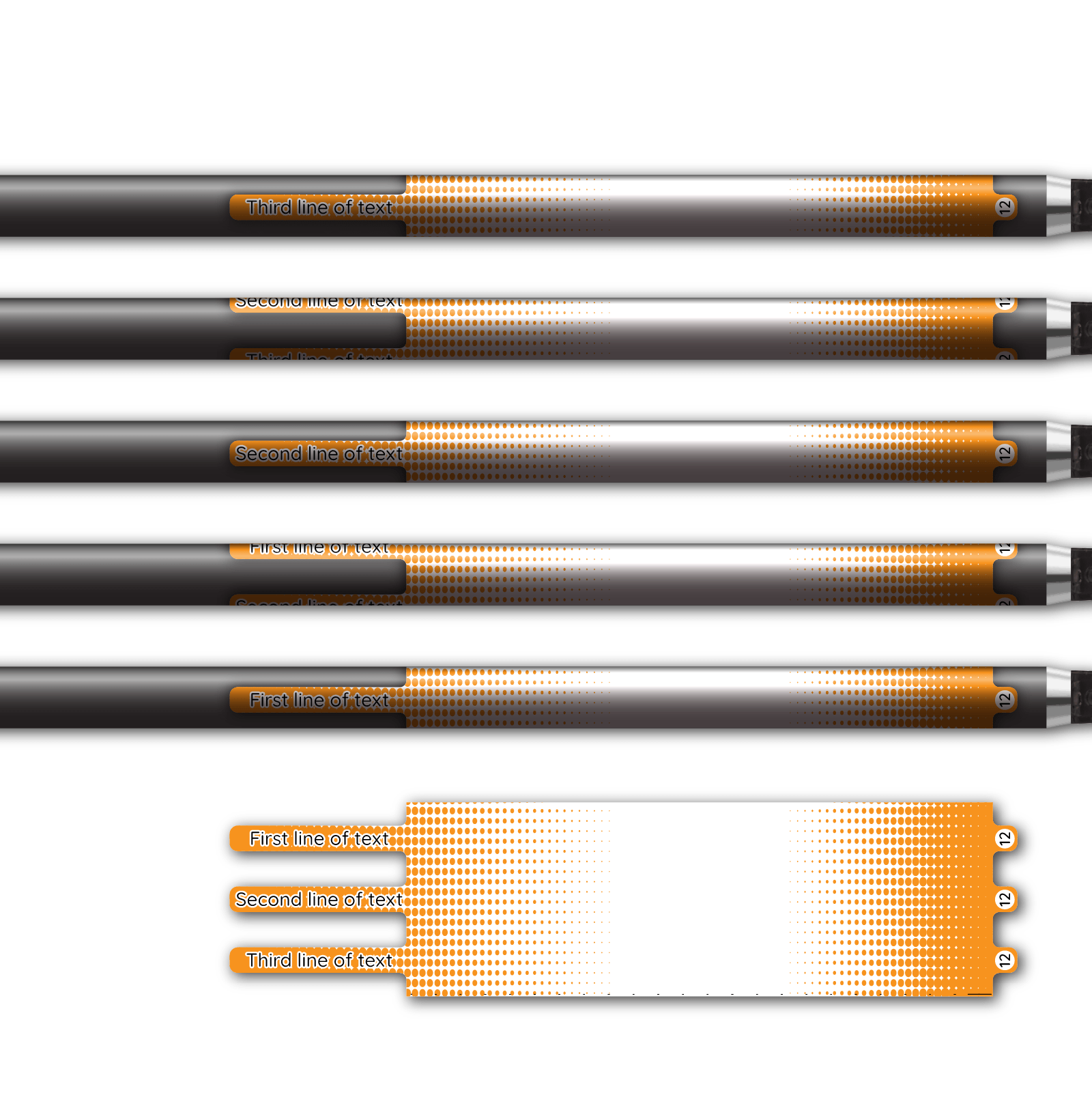 Alternative view of Ultralight - Gradient Orange on White