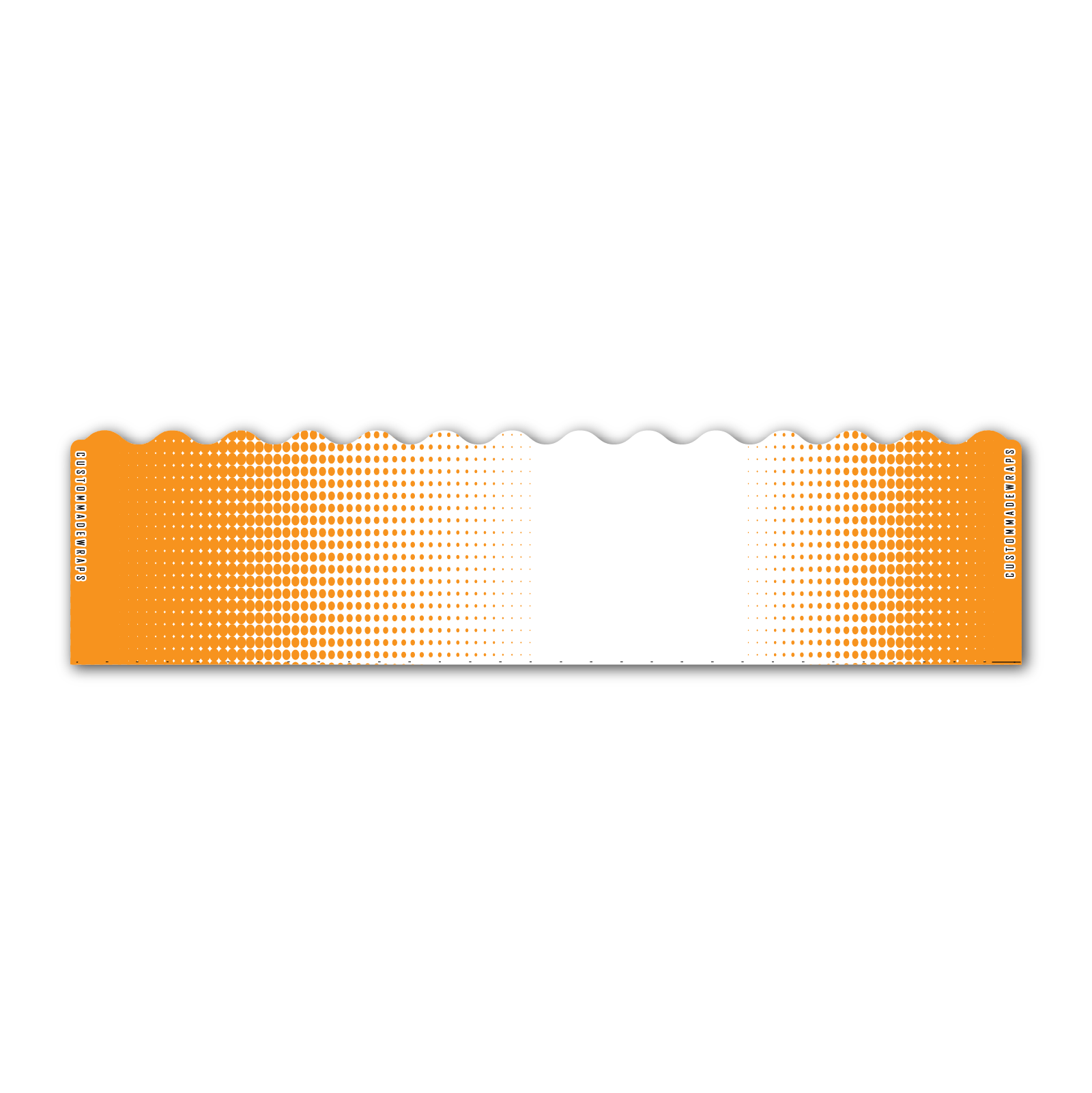 Wave Edge - Gradient Orange on White