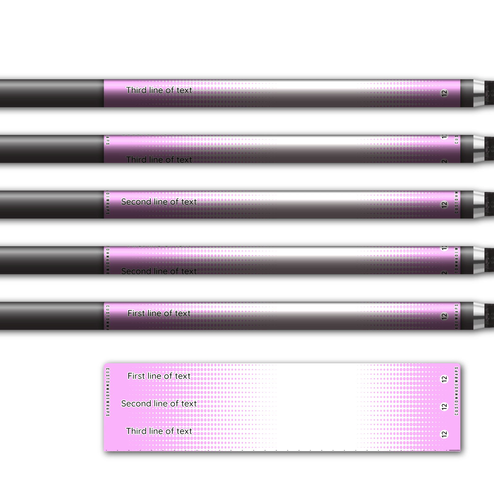 Alternative view of Regular - Gradient Pink on White
