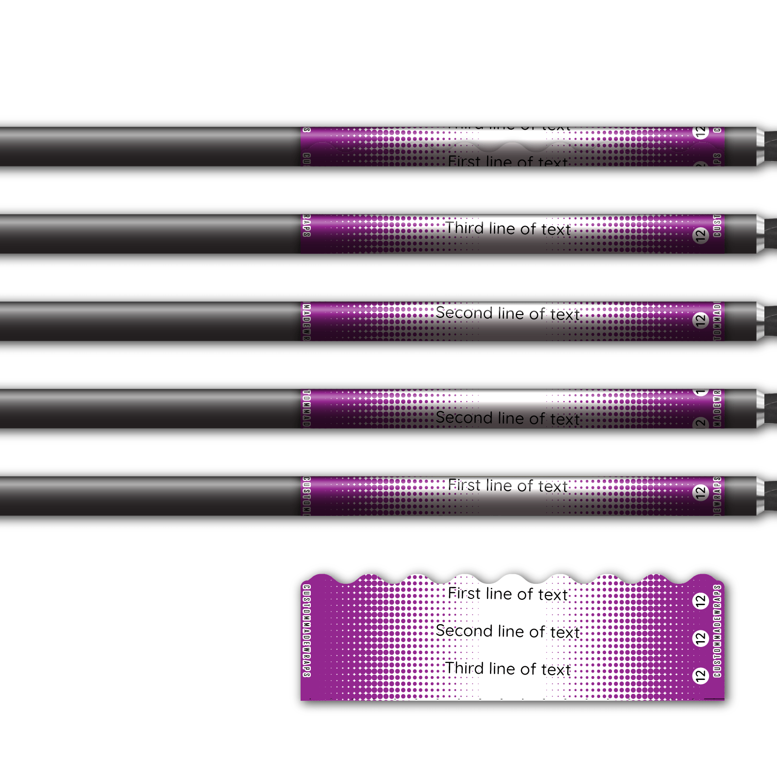 Alternative view of Shorty - Gradient Purple on White