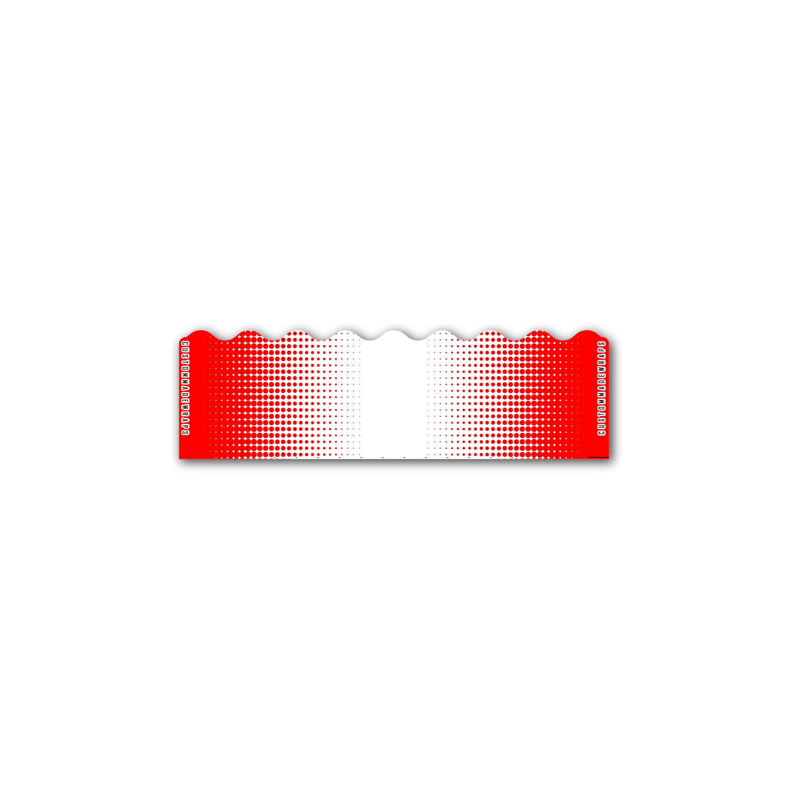 Shorty - Gradient Red on White