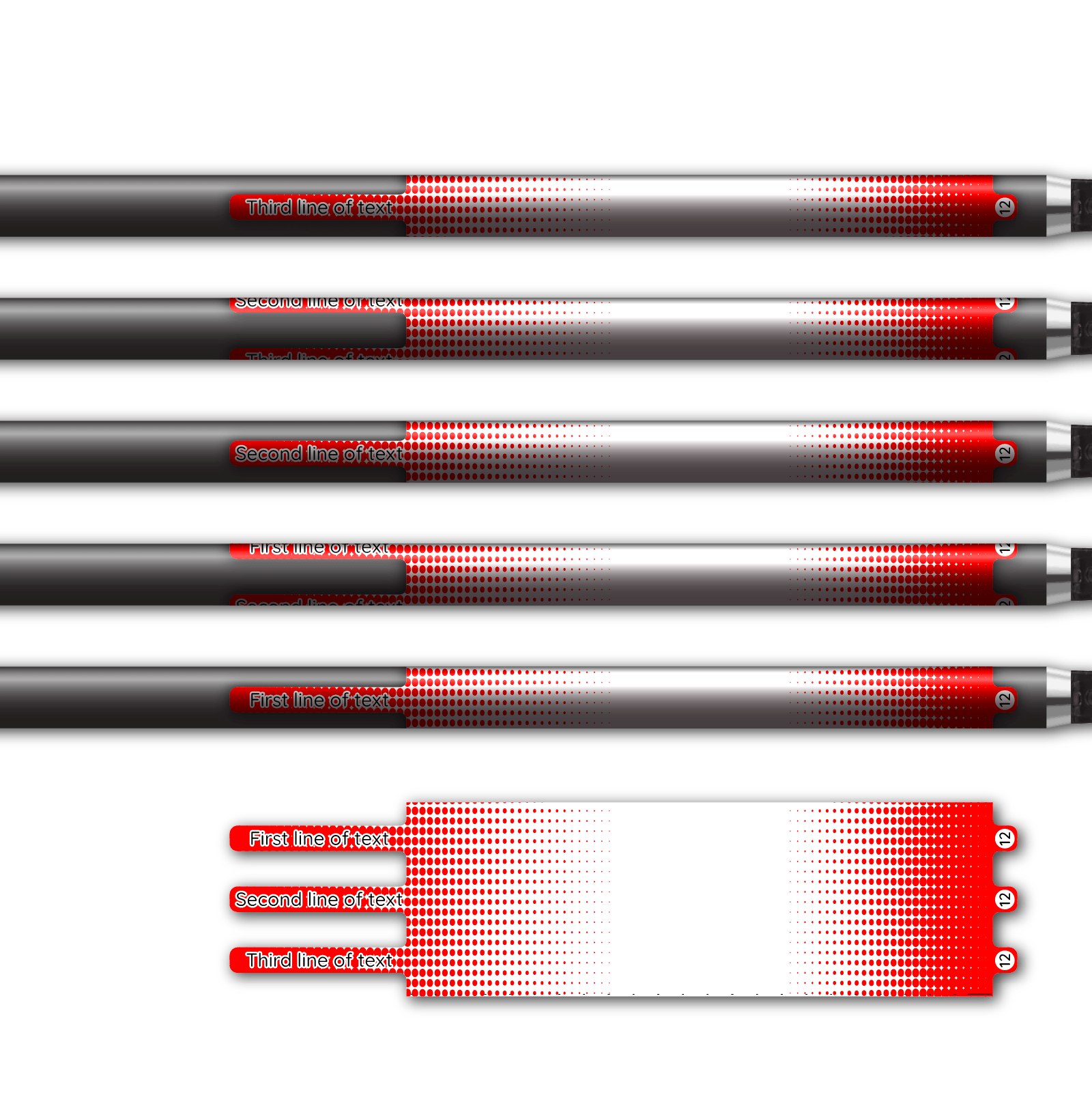 Alternative view of Ultralight - Gradient Red on White