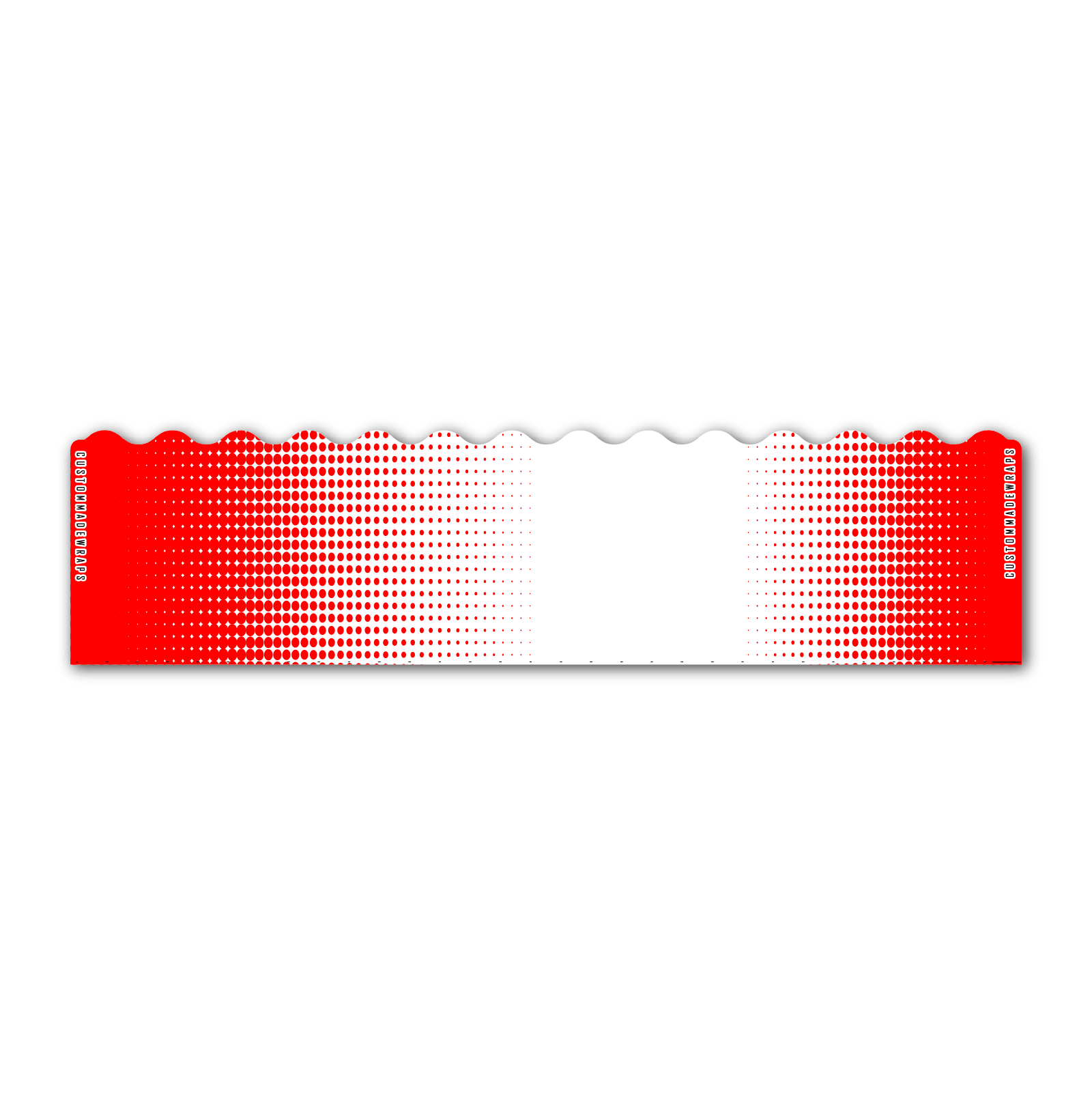 Wave Edge - Gradient Red on White