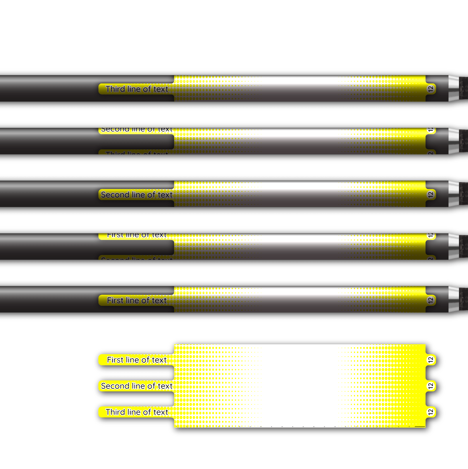 Alternative view of Ultralight - Gradient Yellow on White