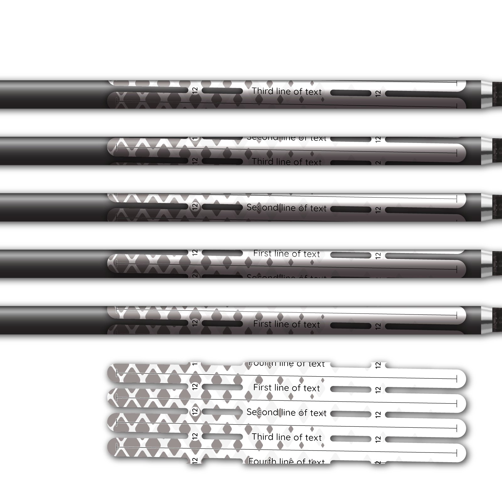 Alternative view of 4 fletch Vortex - Halftone Gray