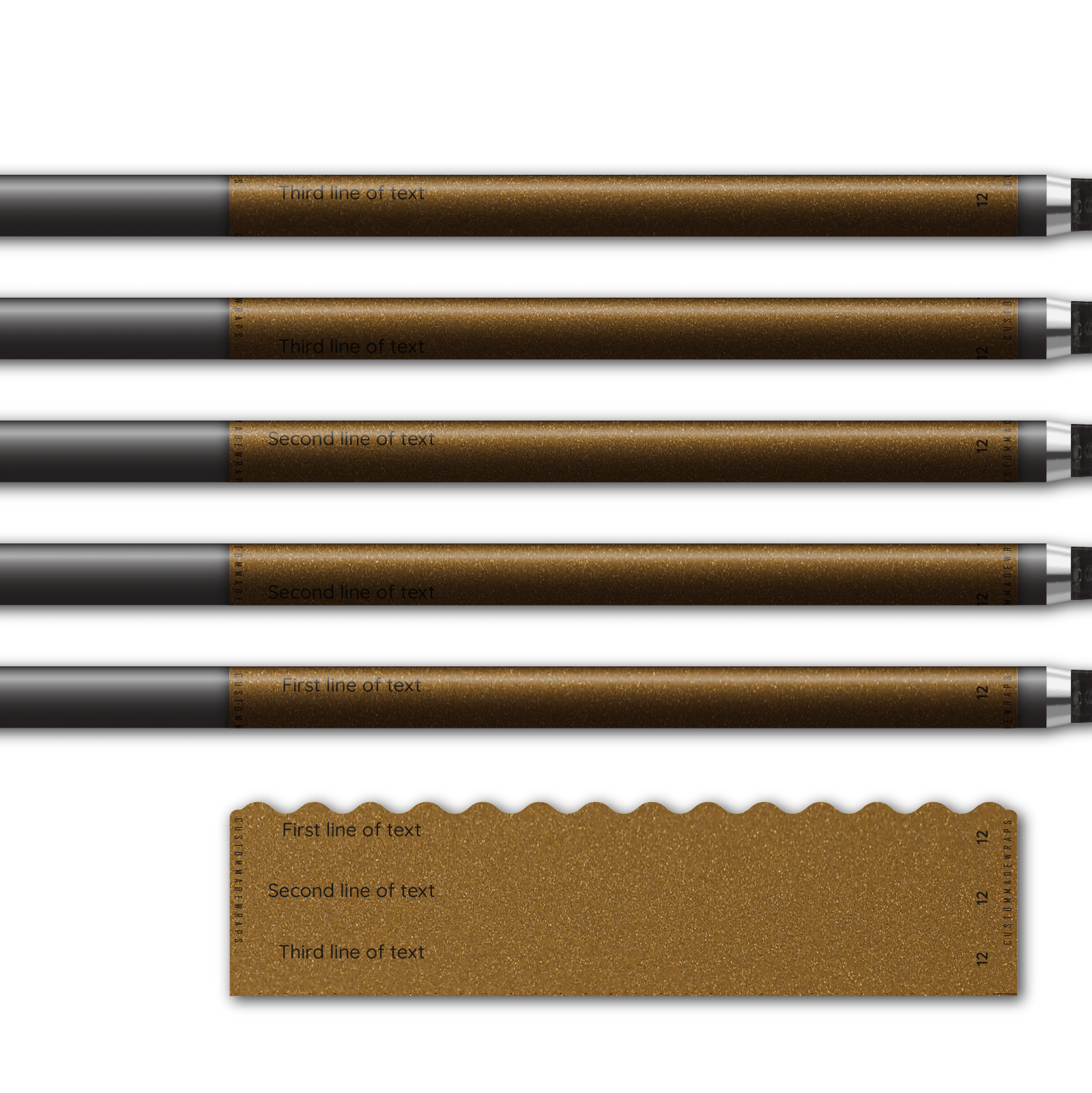 Alternative view of Wave Edge - Metallic Gold