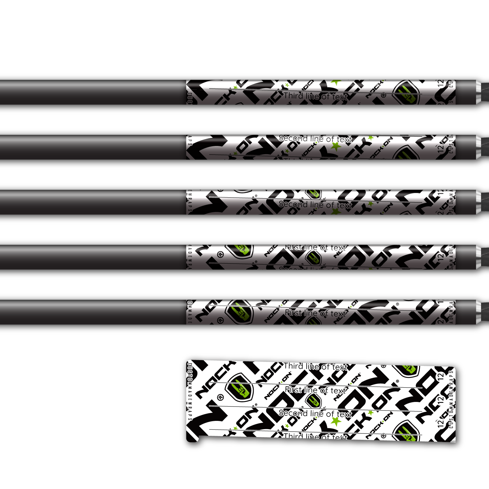 Alternative view of Spin Elite - Nock On Repeat Green Logo