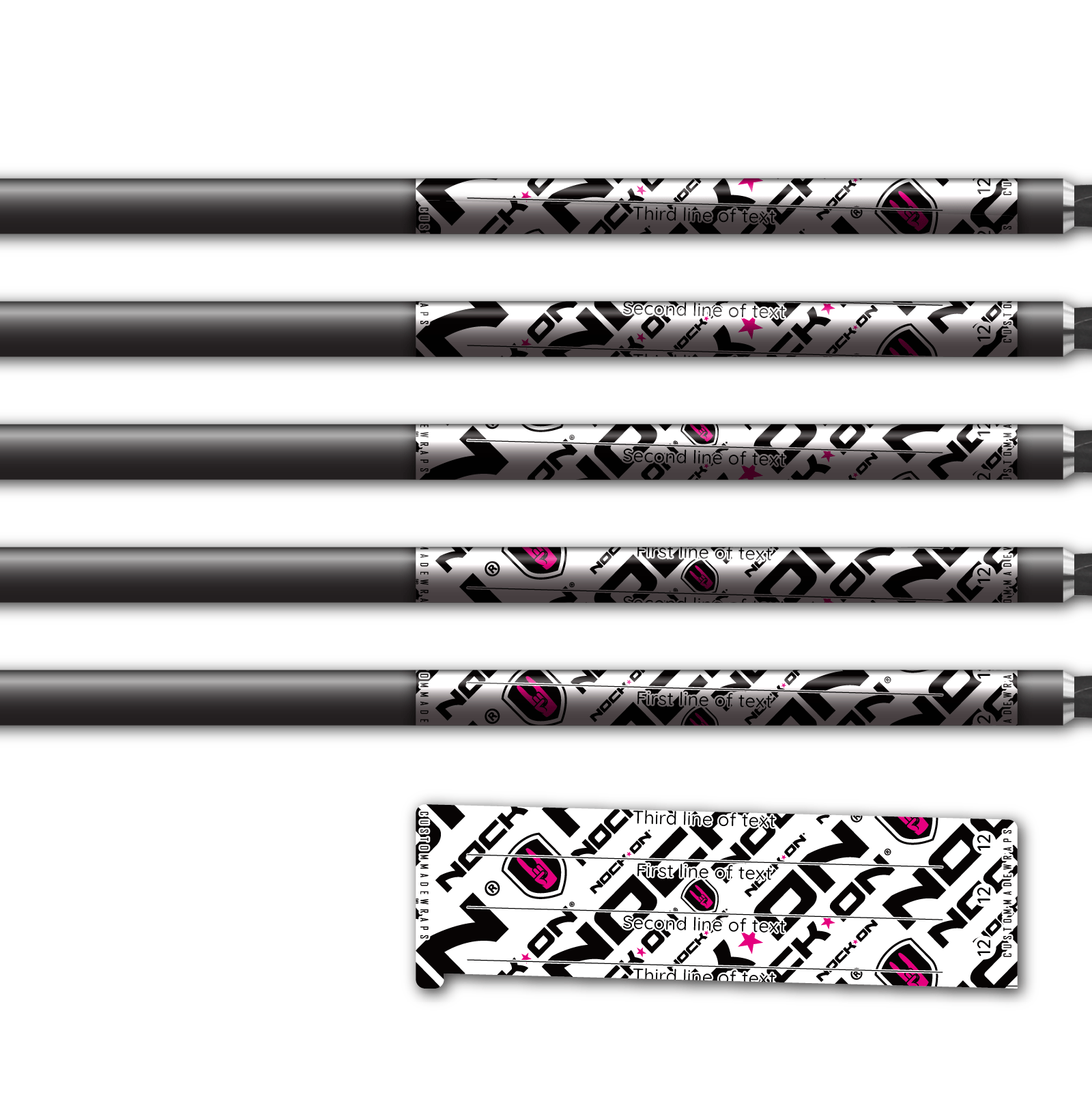 Alternative view of Spin Elite - Nock On Repeat Pink Logo