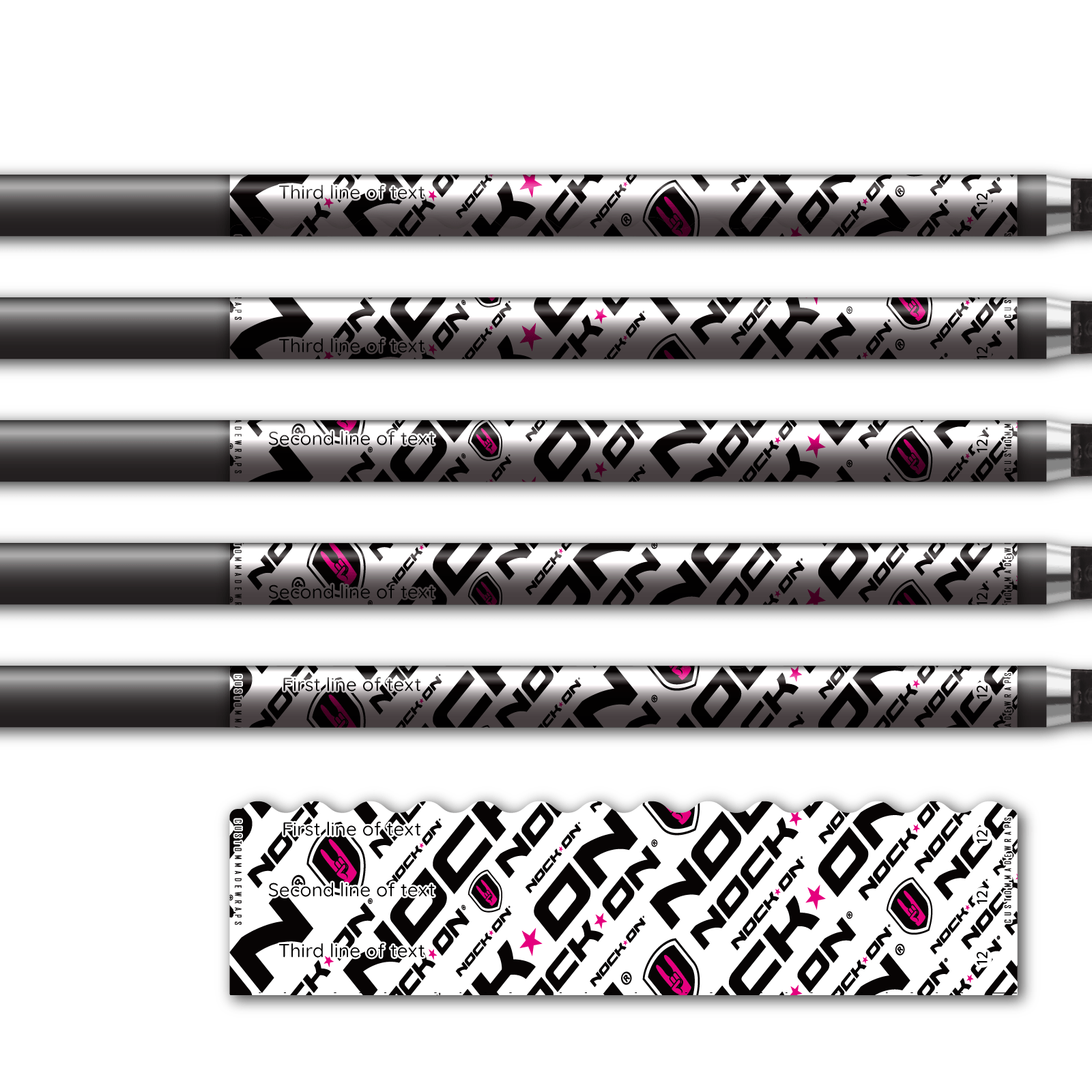 Alternative view of Wave Edge - Nock On Repeat Pink Logo