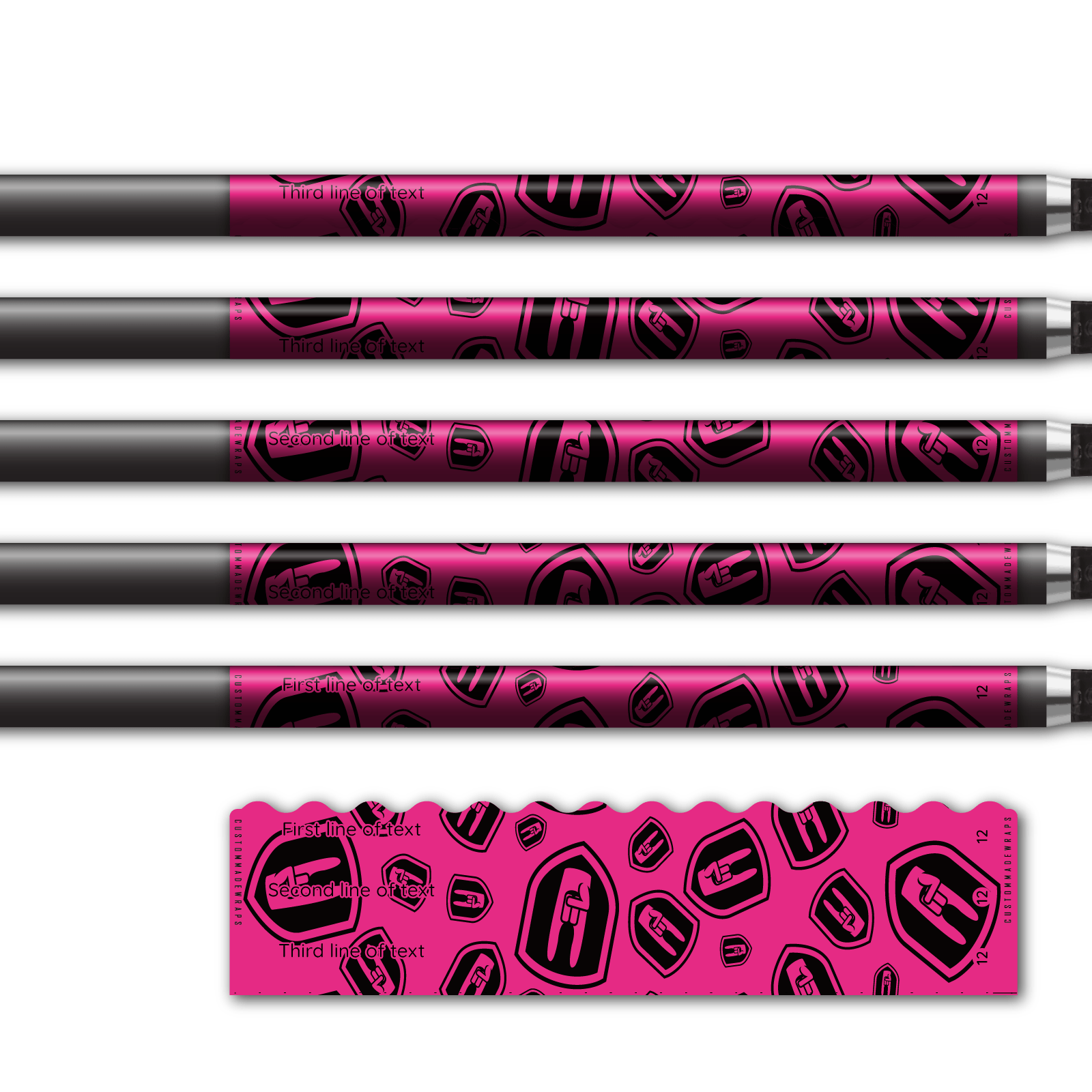 Alternative view of Wave Edge - Nock On Scatter Fluor Pink