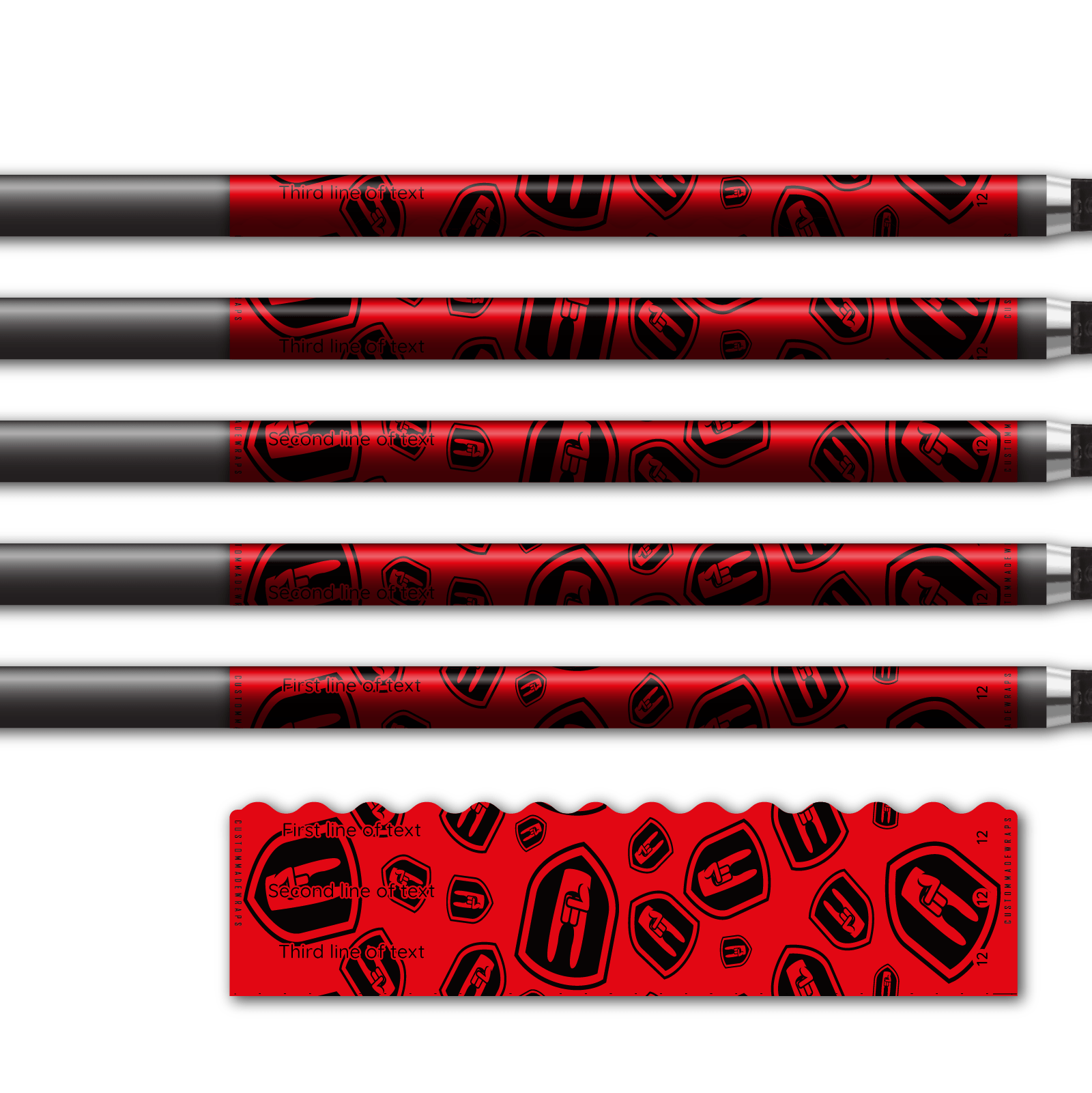 Alternative view of Wave Edge - Nock On Scatter Fluor Red