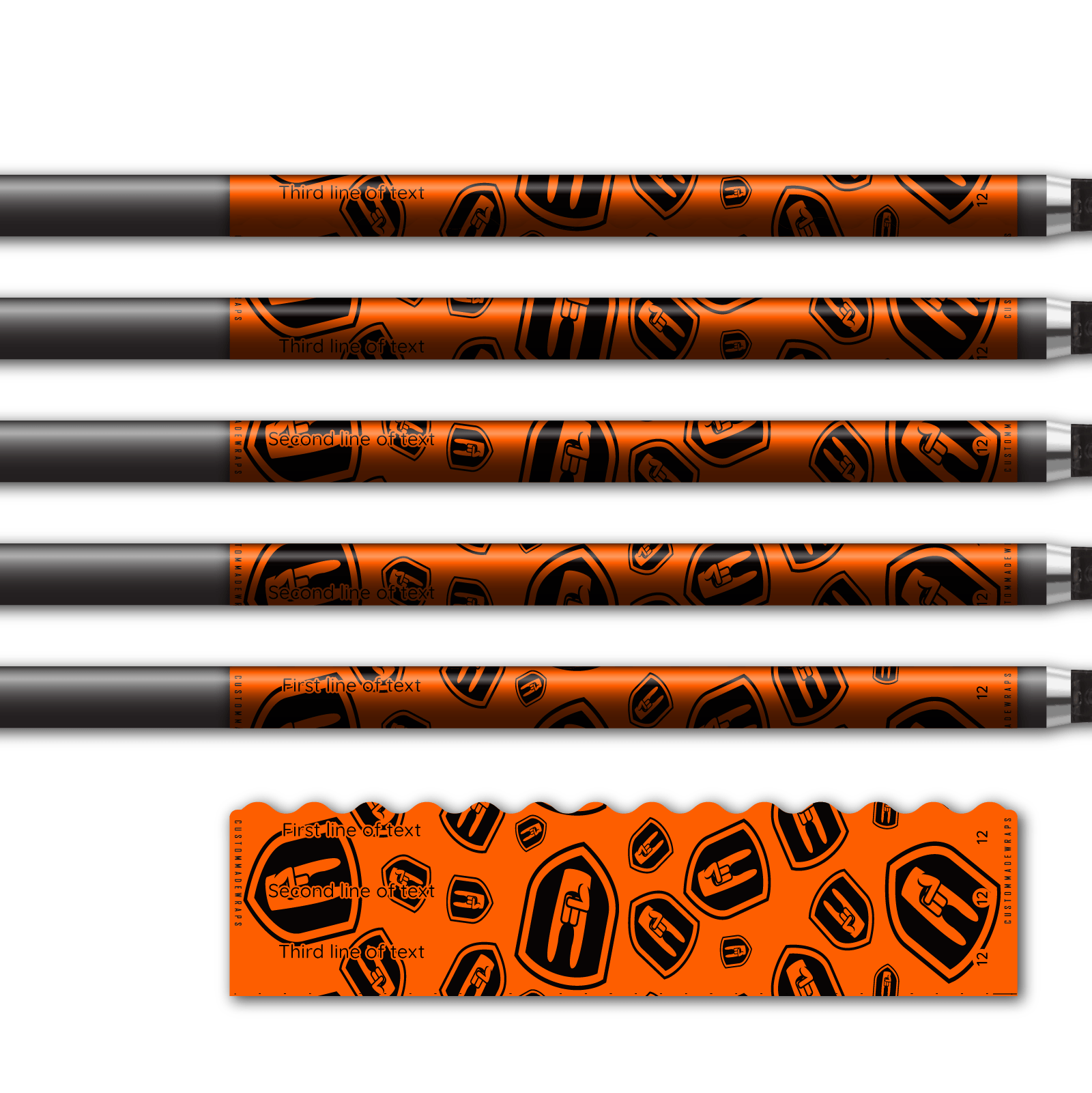 Alternative view of Wave Edge - Nock On Scatter Fluor Red Orange
